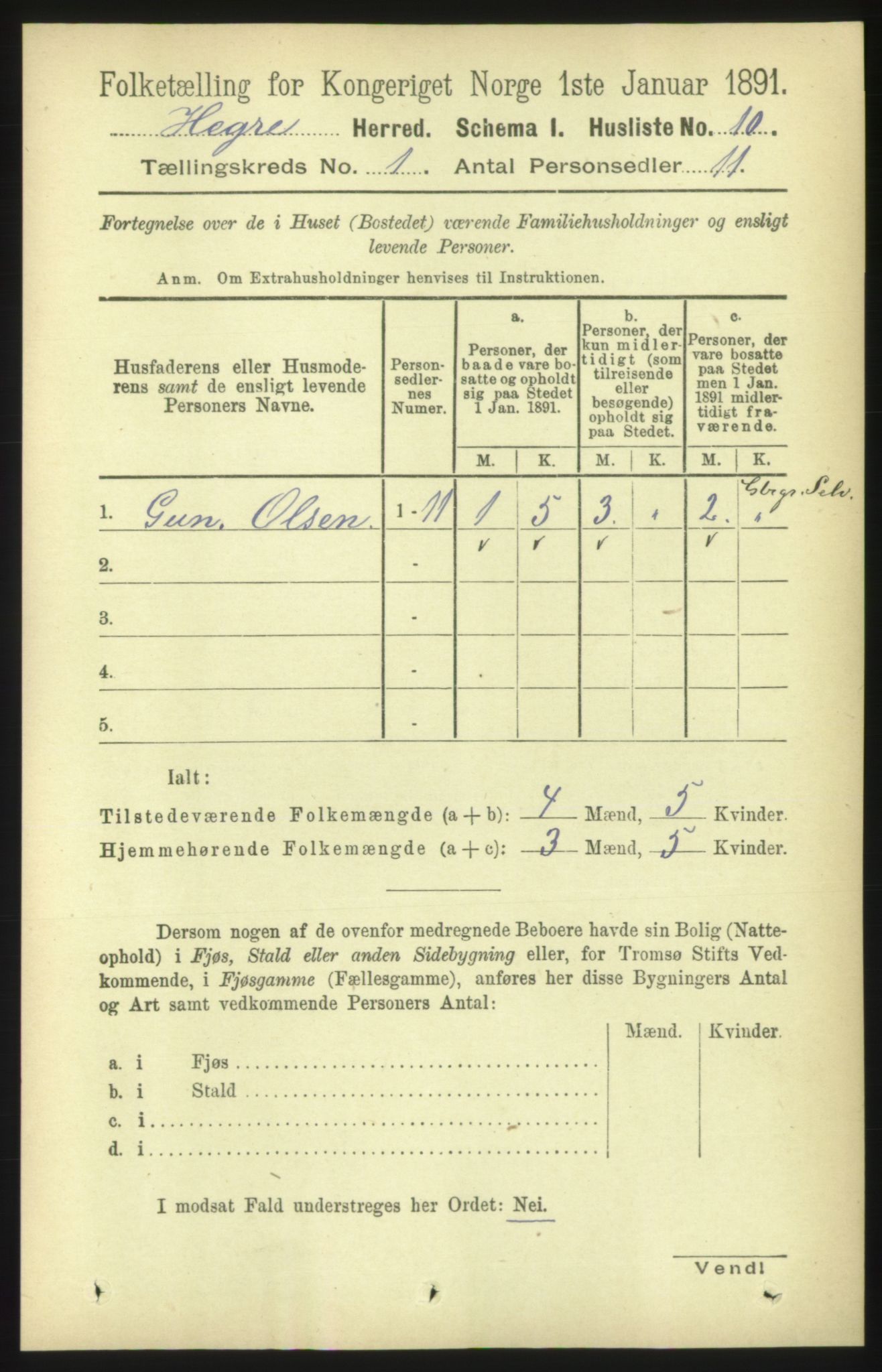 RA, 1891 census for 1712 Hegra, 1891, p. 30