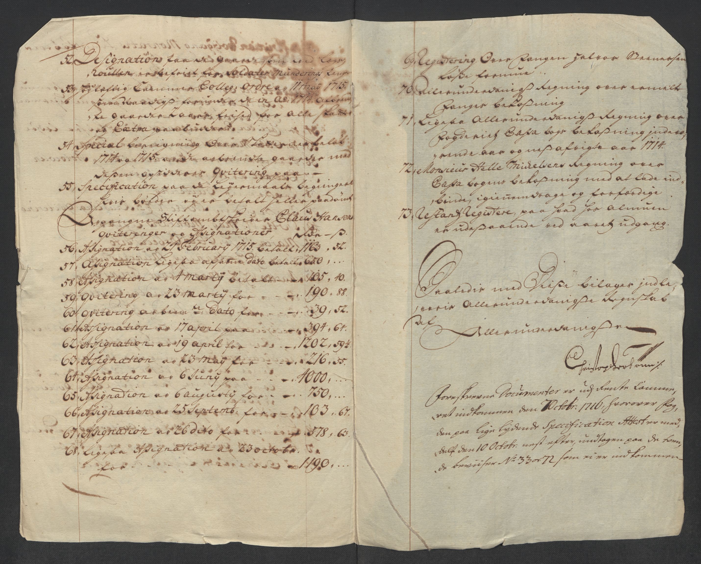 Rentekammeret inntil 1814, Reviderte regnskaper, Fogderegnskap, RA/EA-4092/R17/L1184: Fogderegnskap Gudbrandsdal, 1715, p. 12