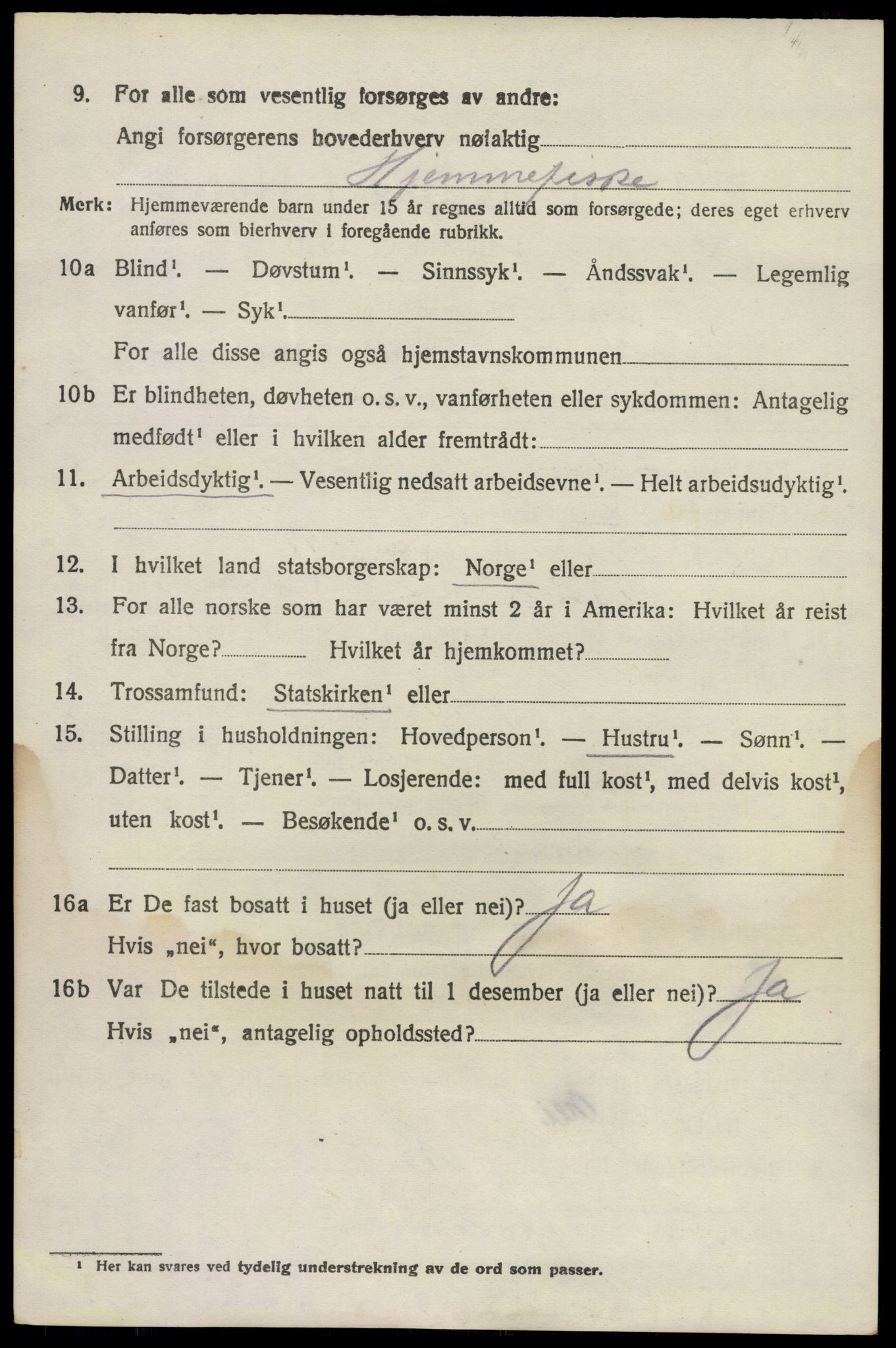 SAKO, 1920 census for Brunlanes, 1920, p. 9720