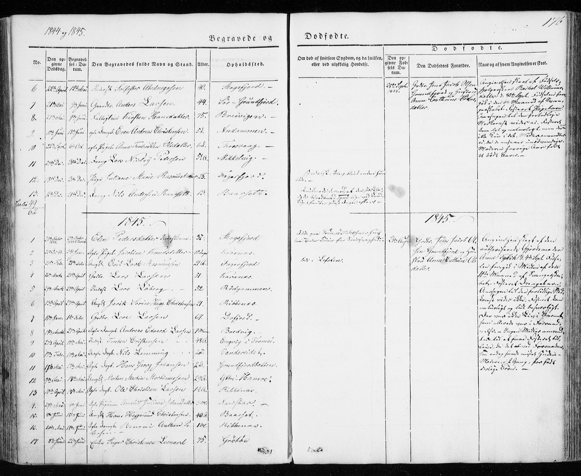Karlsøy sokneprestembete, SATØ/S-1299/H/Ha/Haa/L0009kirke: Parish register (official) no. 9, 1838-1867, p. 176