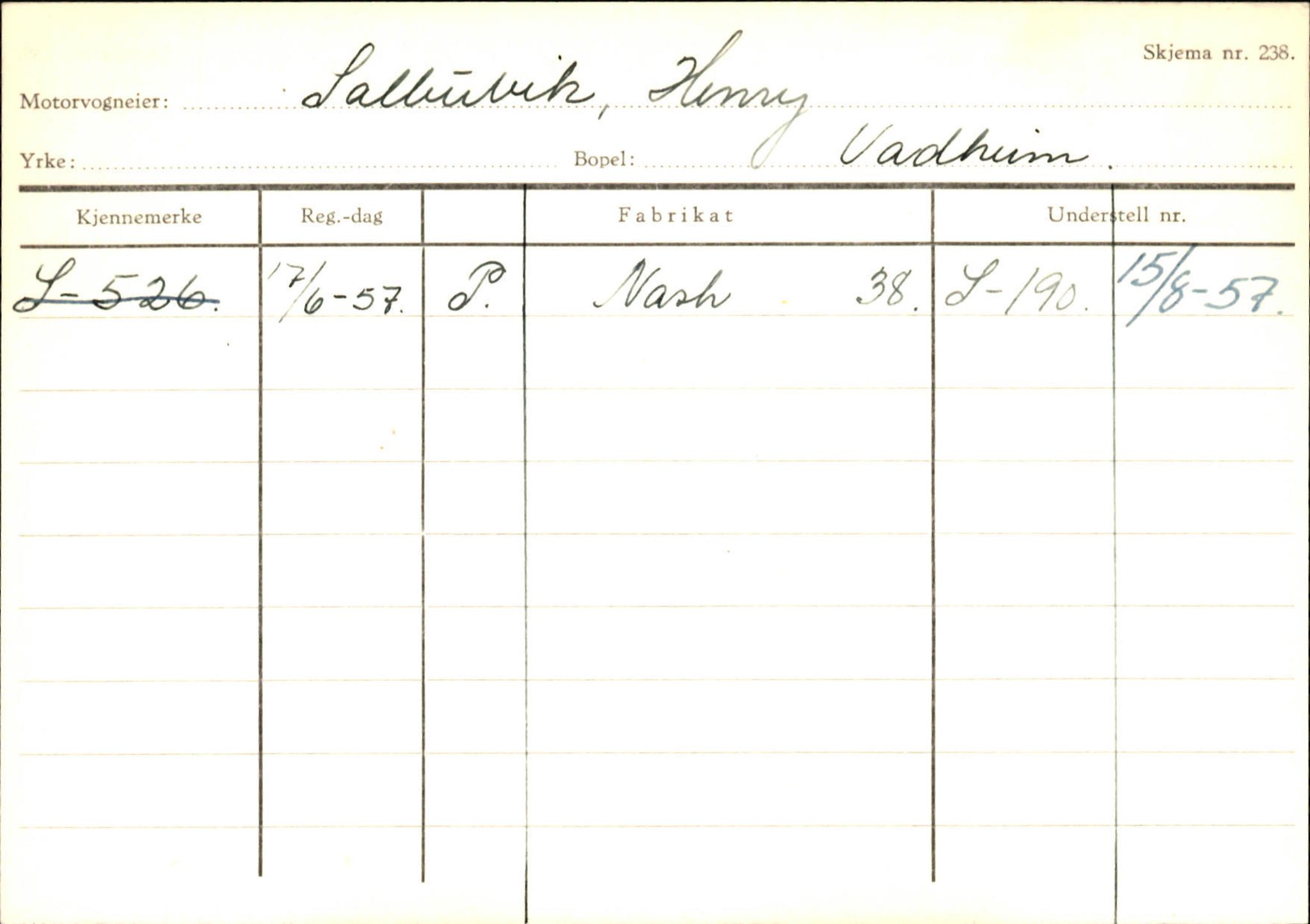 Statens vegvesen, Sogn og Fjordane vegkontor, AV/SAB-A-5301/4/F/L0131: Eigarregister Høyanger P-Å. Stryn S-Å, 1945-1975, p. 150