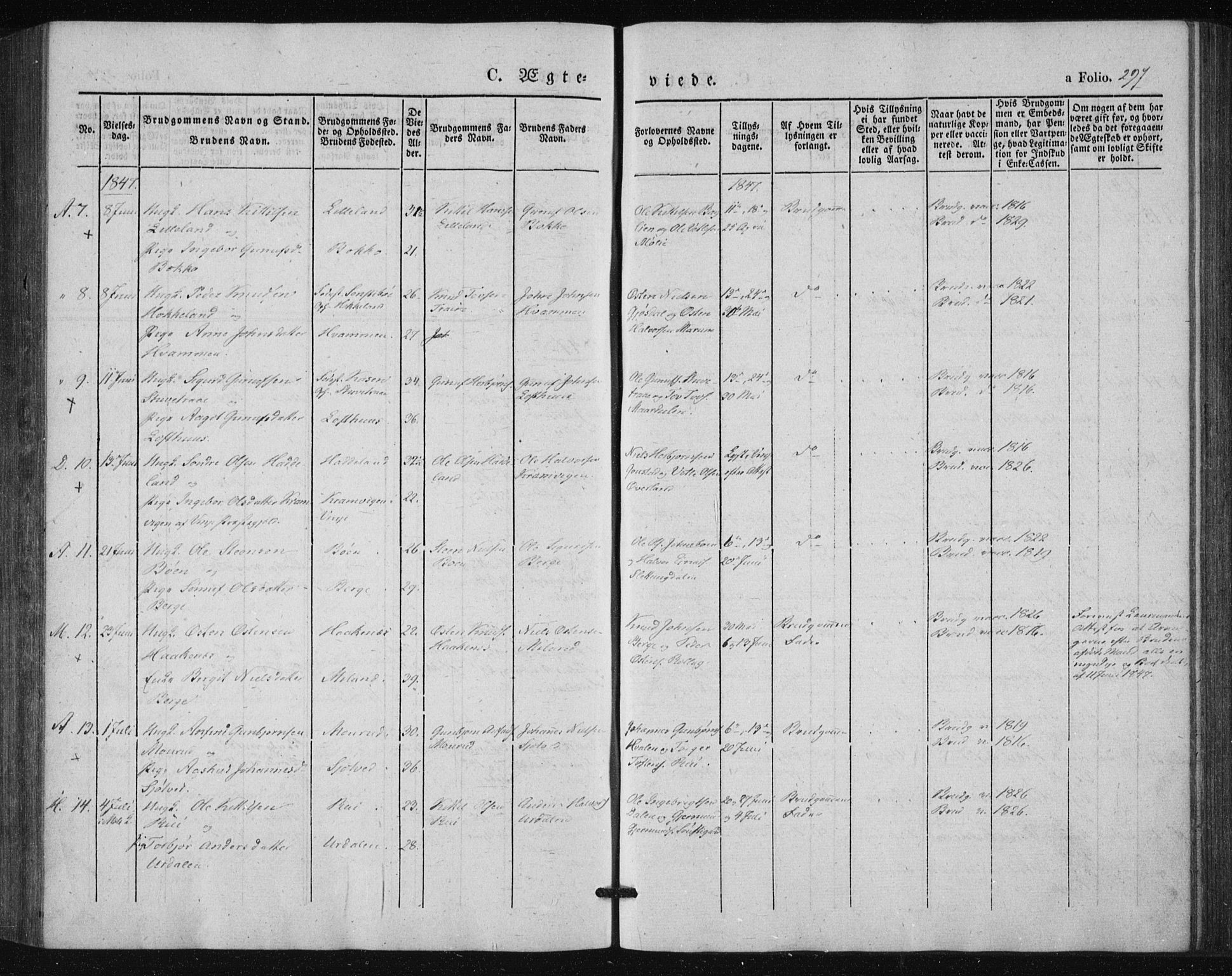 Tinn kirkebøker, SAKO/A-308/F/Fa/L0005: Parish register (official) no. I 5, 1844-1856, p. 297