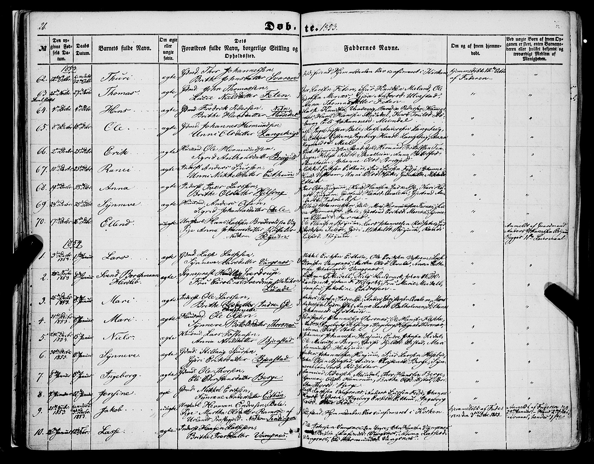 Balestrand sokneprestembete, AV/SAB-A-79601/H/Haa/Haaa/L0002: Parish register (official) no. A 2, 1847-1866, p. 26