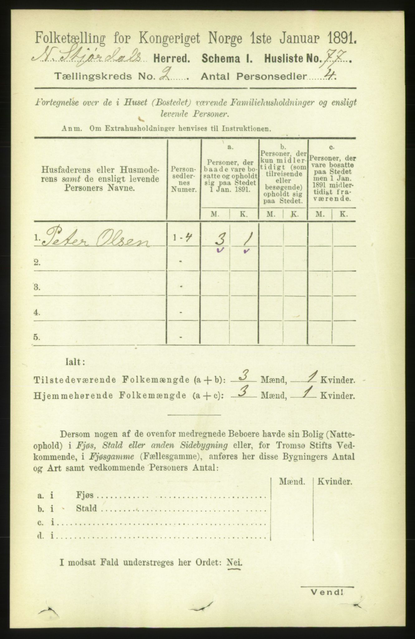 RA, 1891 census for 1714 Nedre Stjørdal, 1891, p. 477