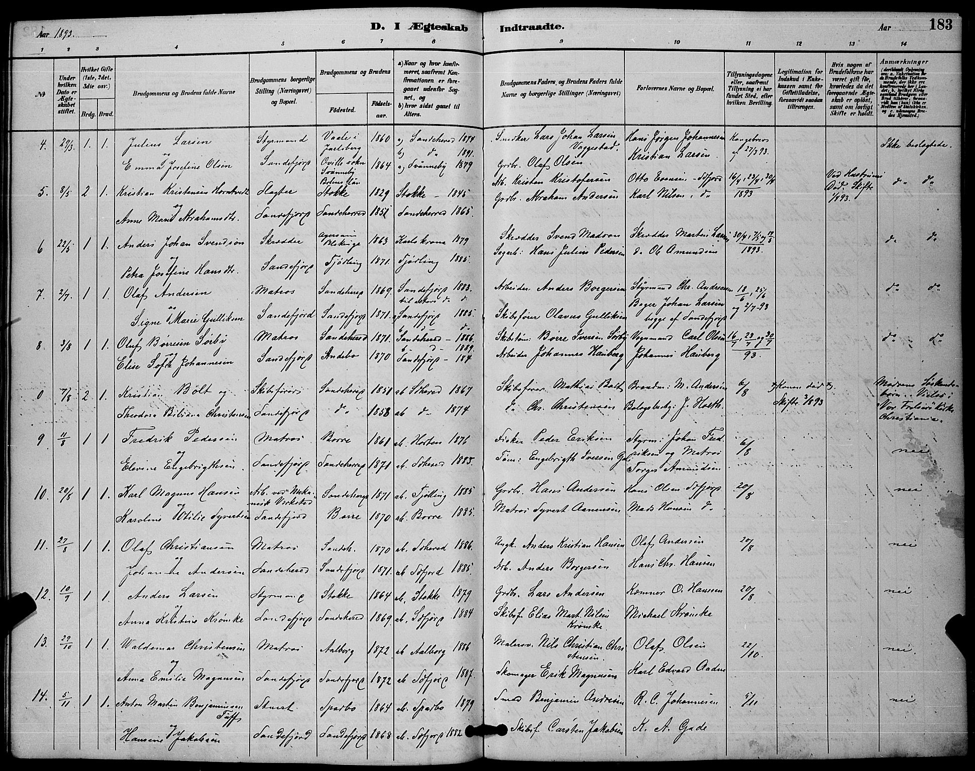 Sandefjord kirkebøker, AV/SAKO-A-315/G/Ga/L0001: Parish register (copy) no. 1, 1885-1903, p. 183