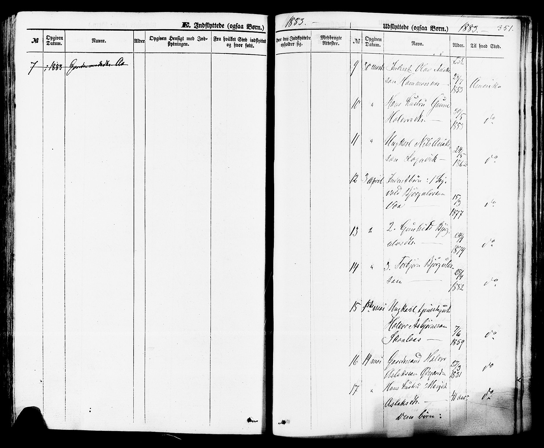 Rauland kirkebøker, AV/SAKO-A-292/F/Fa/L0003: Parish register (official) no. I 3, 1859-1886, p. 351