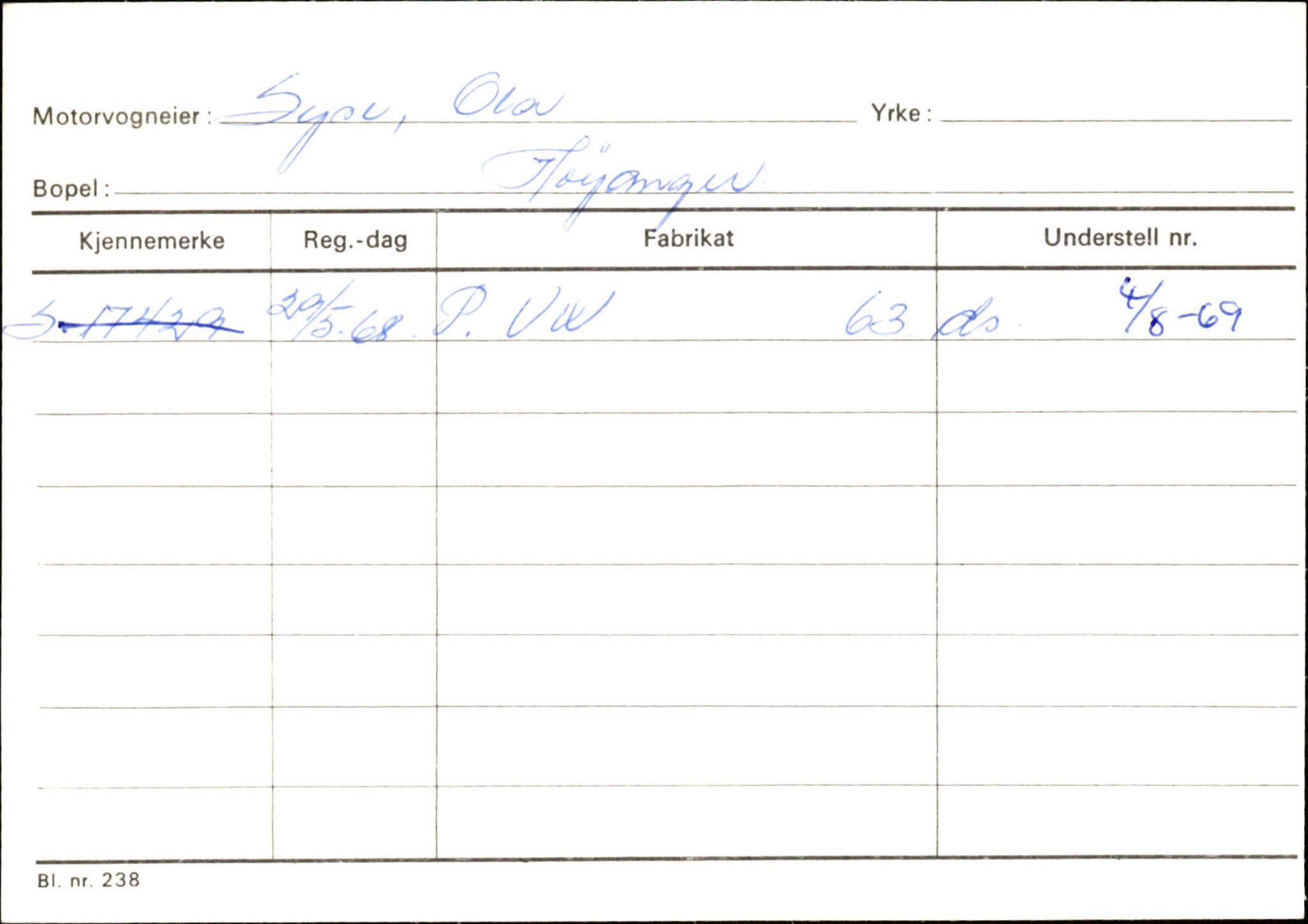 Statens vegvesen, Sogn og Fjordane vegkontor, SAB/A-5301/4/F/L0131: Eigarregister Høyanger P-Å. Stryn S-Å, 1945-1975, p. 473