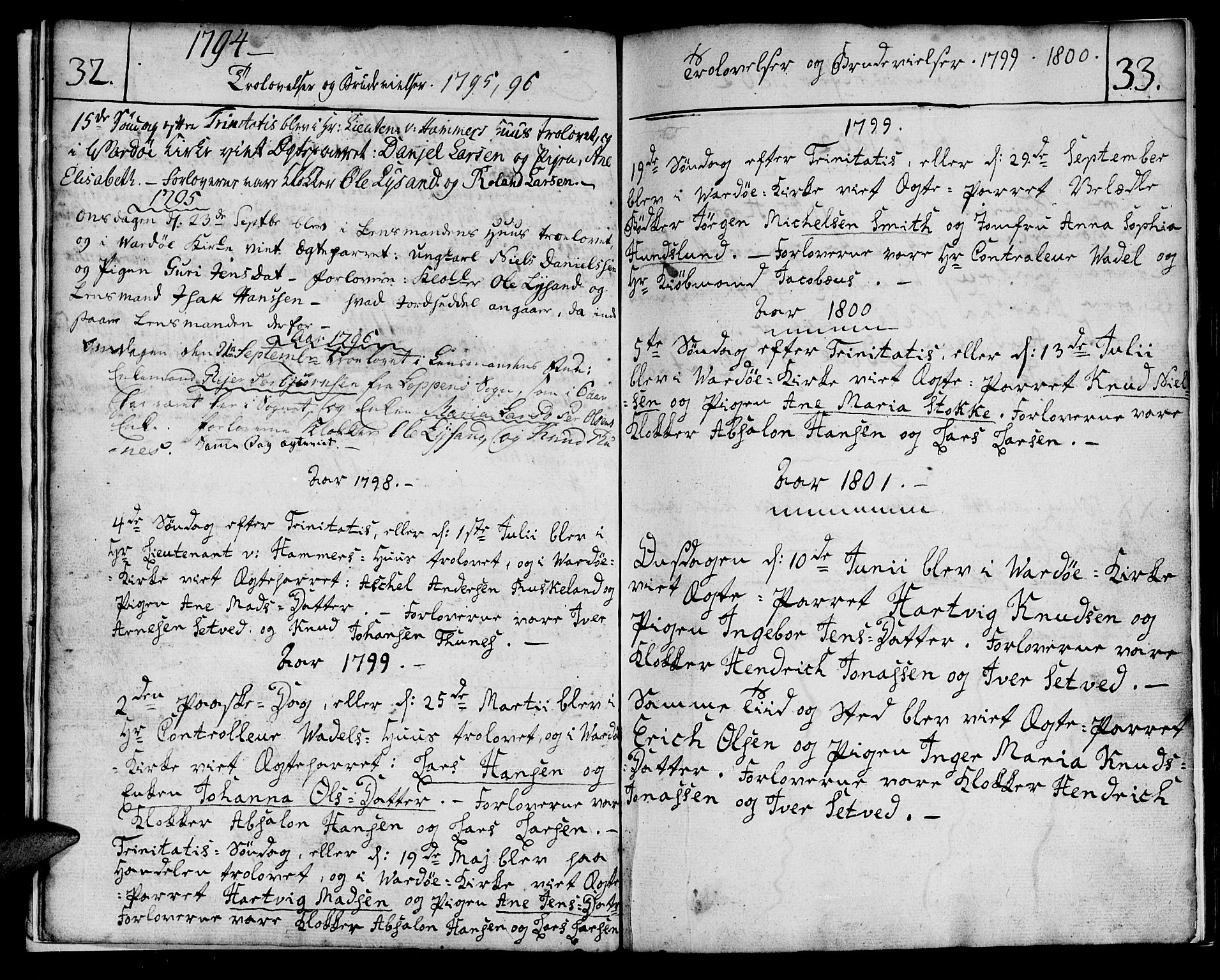 Vardø sokneprestkontor, SATØ/S-1332/H/Ha/L0001kirke: Parish register (official) no. 1, 1769-1804, p. 32-33