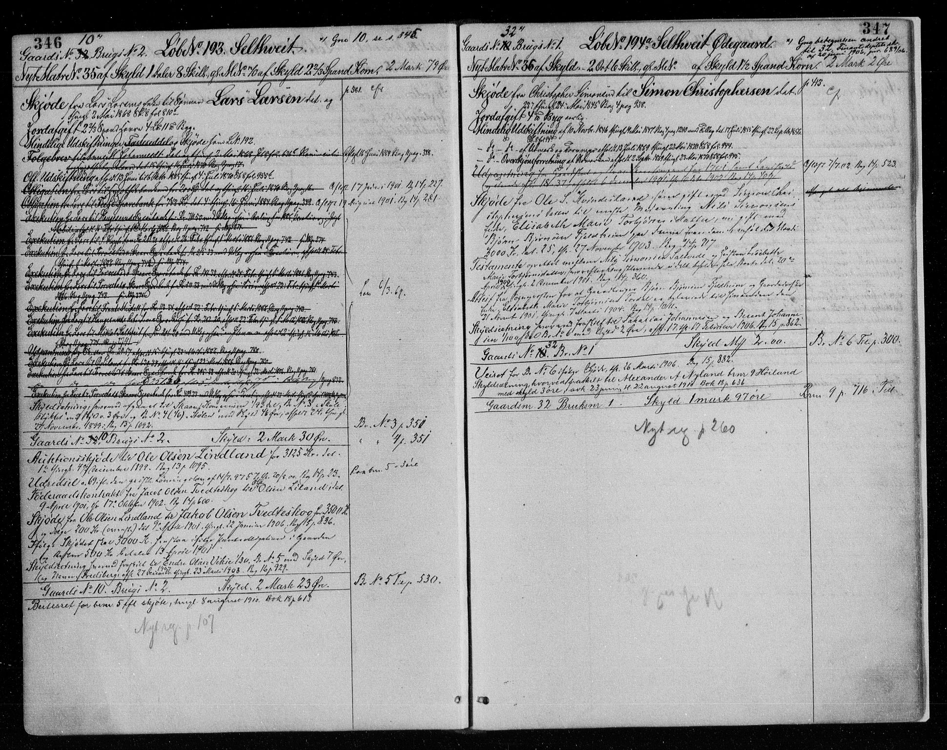 Karmsund sorenskriveri, SAST/A-100311/01/II/IIA/L0013: Mortgage register no. II AB 13, 1872, p. 346-347