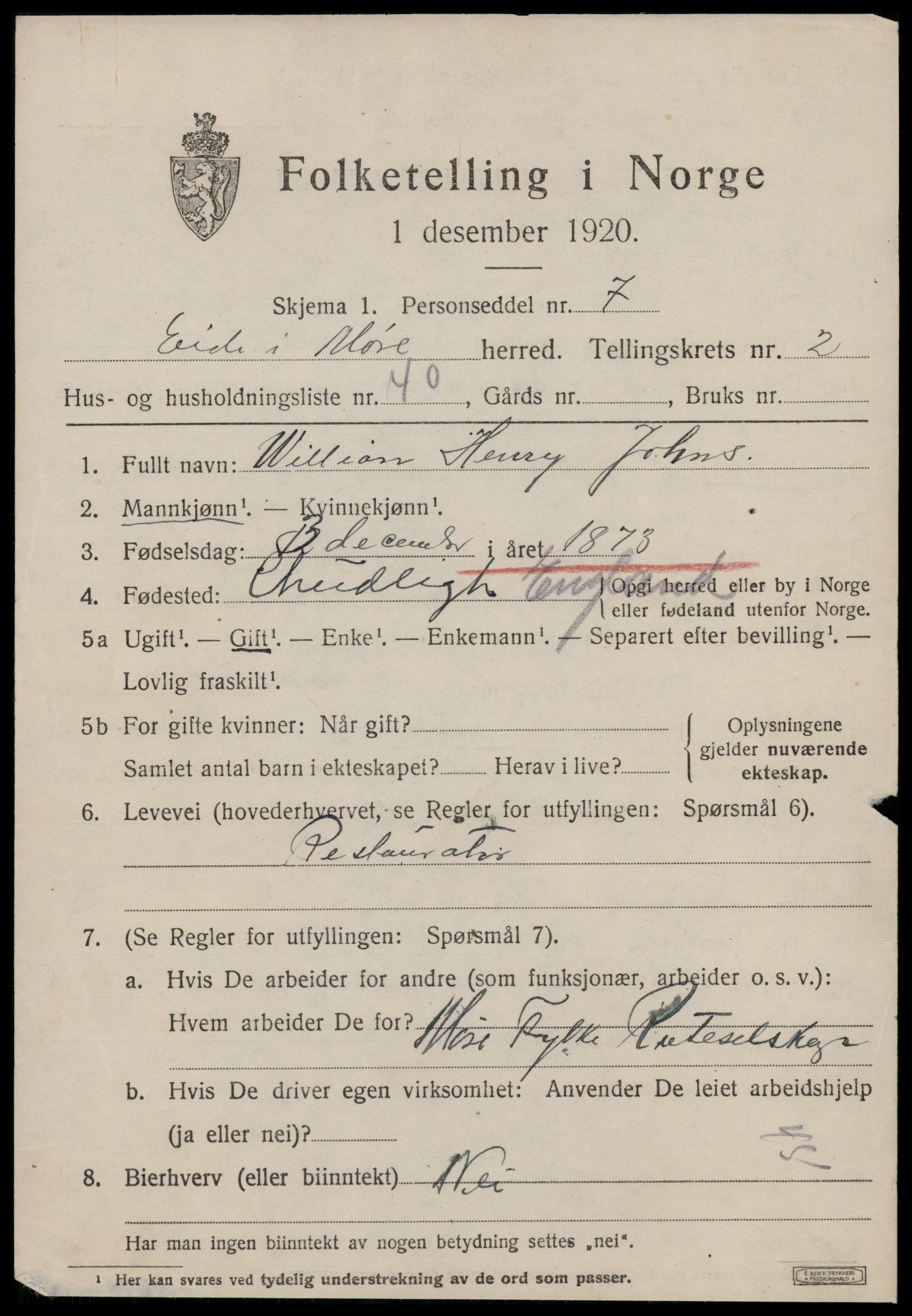 SAT, 1920 census for Eid (MR), 1920, p. 1500