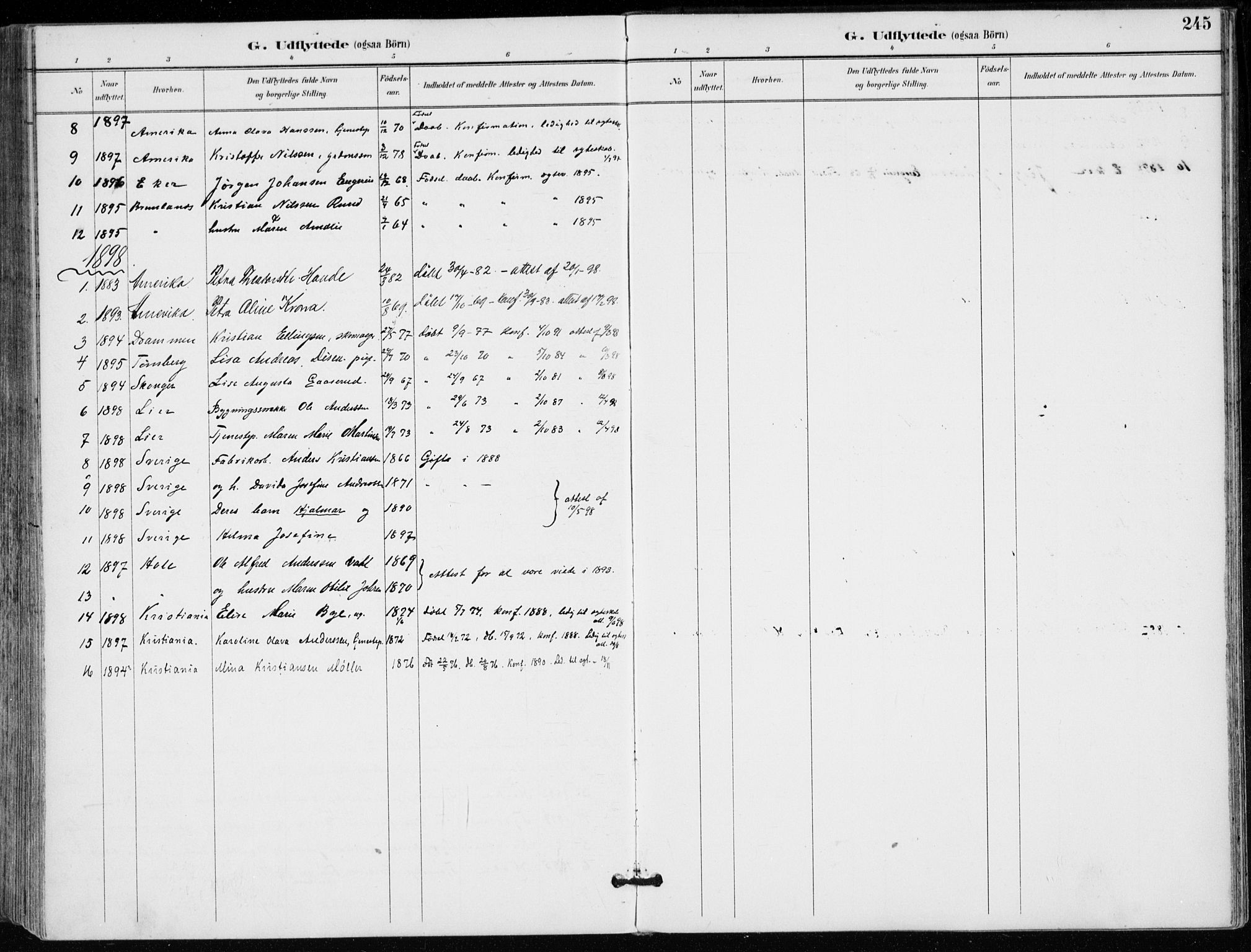 Modum kirkebøker, AV/SAKO-A-234/F/Fa/L0012: Parish register (official) no. 12, 1890-1898, p. 245