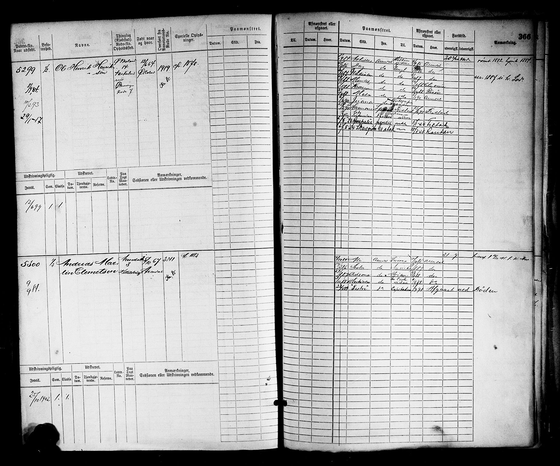 Arendal mønstringskrets, SAK/2031-0012/F/Fb/L0016: Hovedrulle nr 4569-5322, S-14, 1879-1900, p. 377