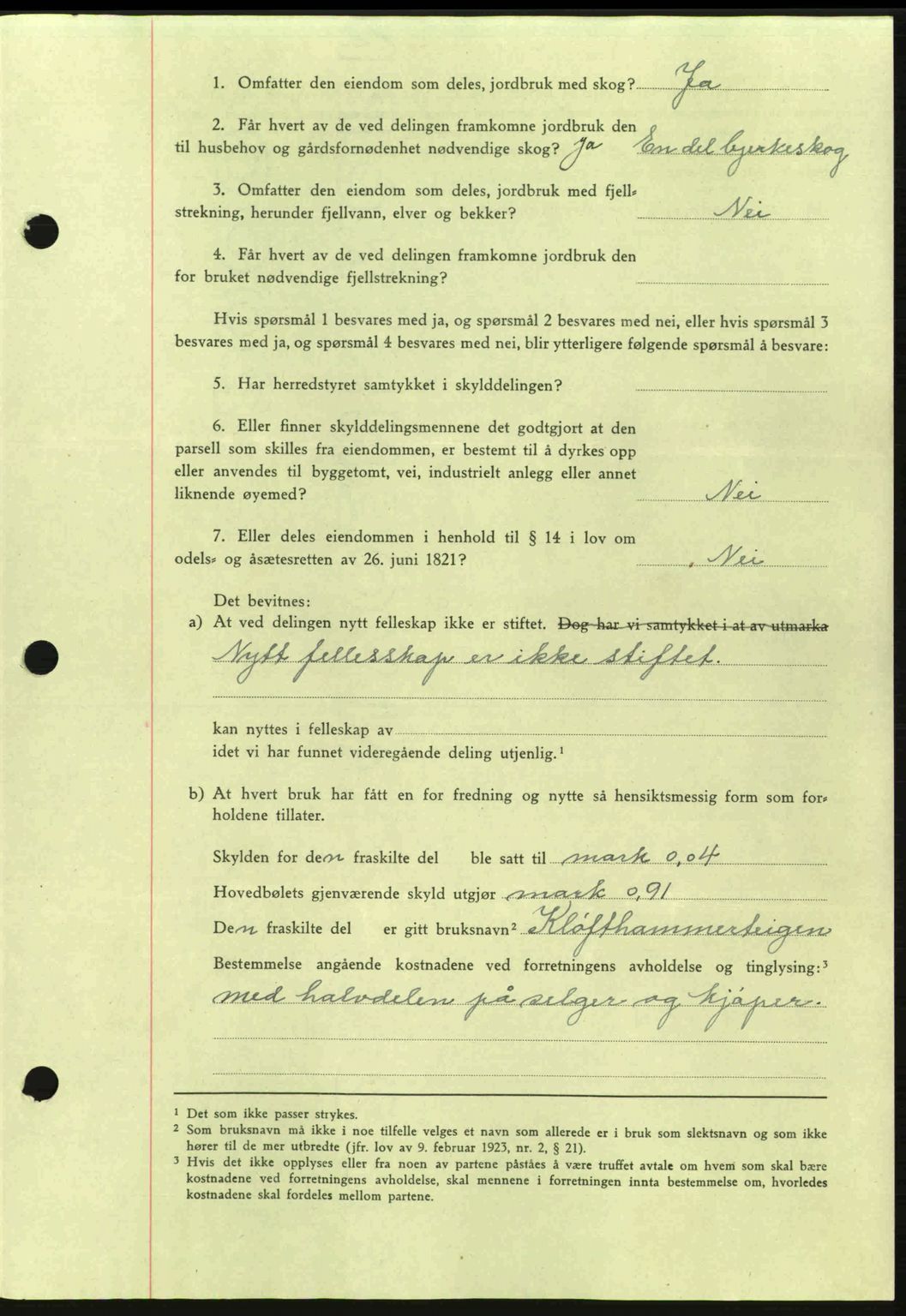 Nordmøre sorenskriveri, AV/SAT-A-4132/1/2/2Ca: Mortgage book no. A98, 1944-1944, Diary no: : 2210/1944