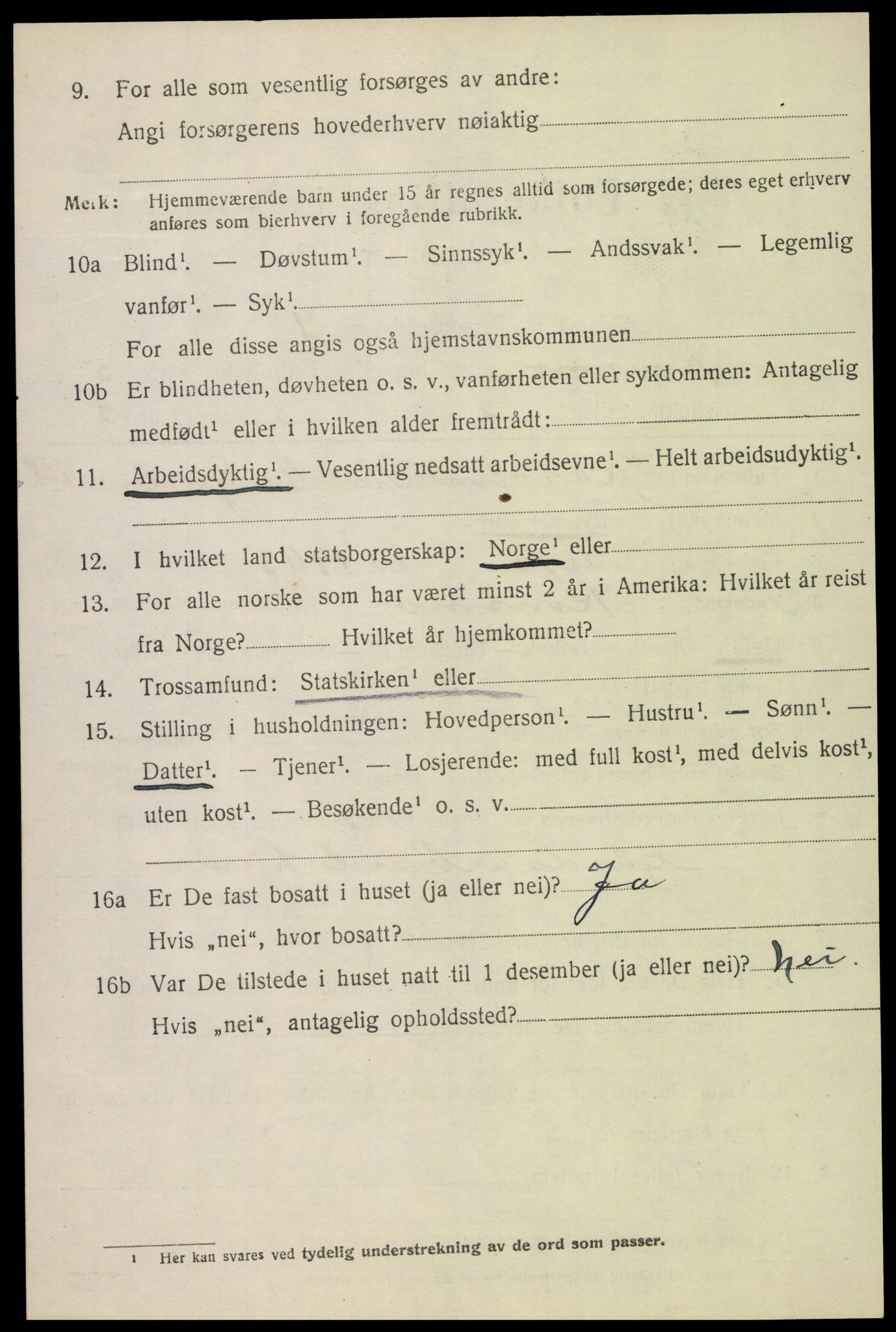 SAK, 1920 census for Konsmo, 1920, p. 1287