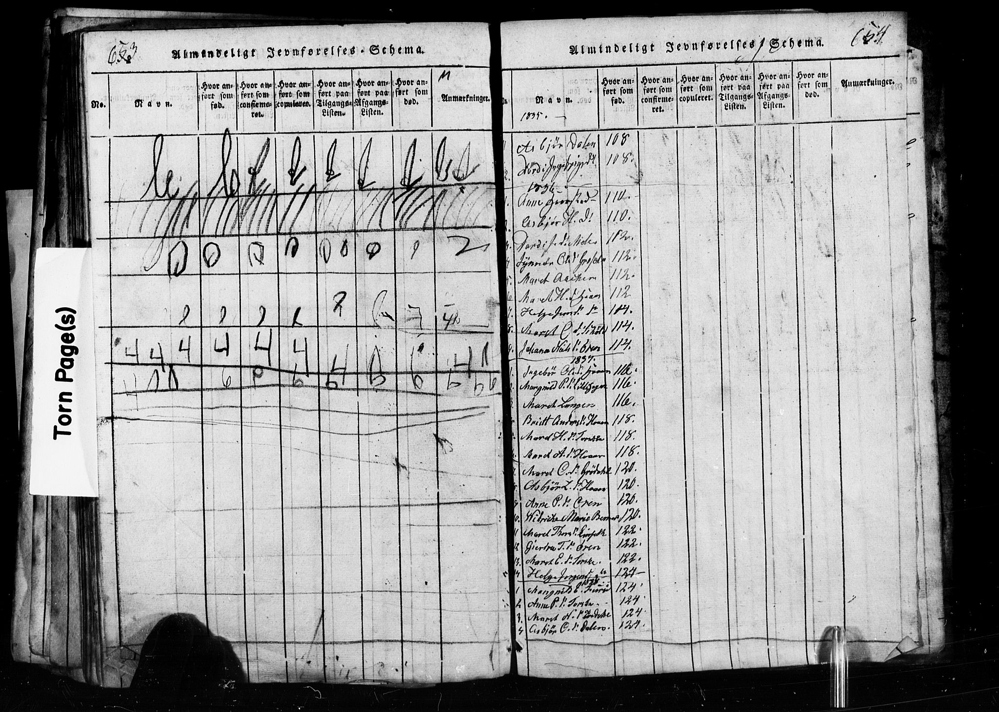 Ministerialprotokoller, klokkerbøker og fødselsregistre - Møre og Romsdal, SAT/A-1454/590/L1016: Parish register (copy) no. 590C01, 1819-1838, p. 653-654