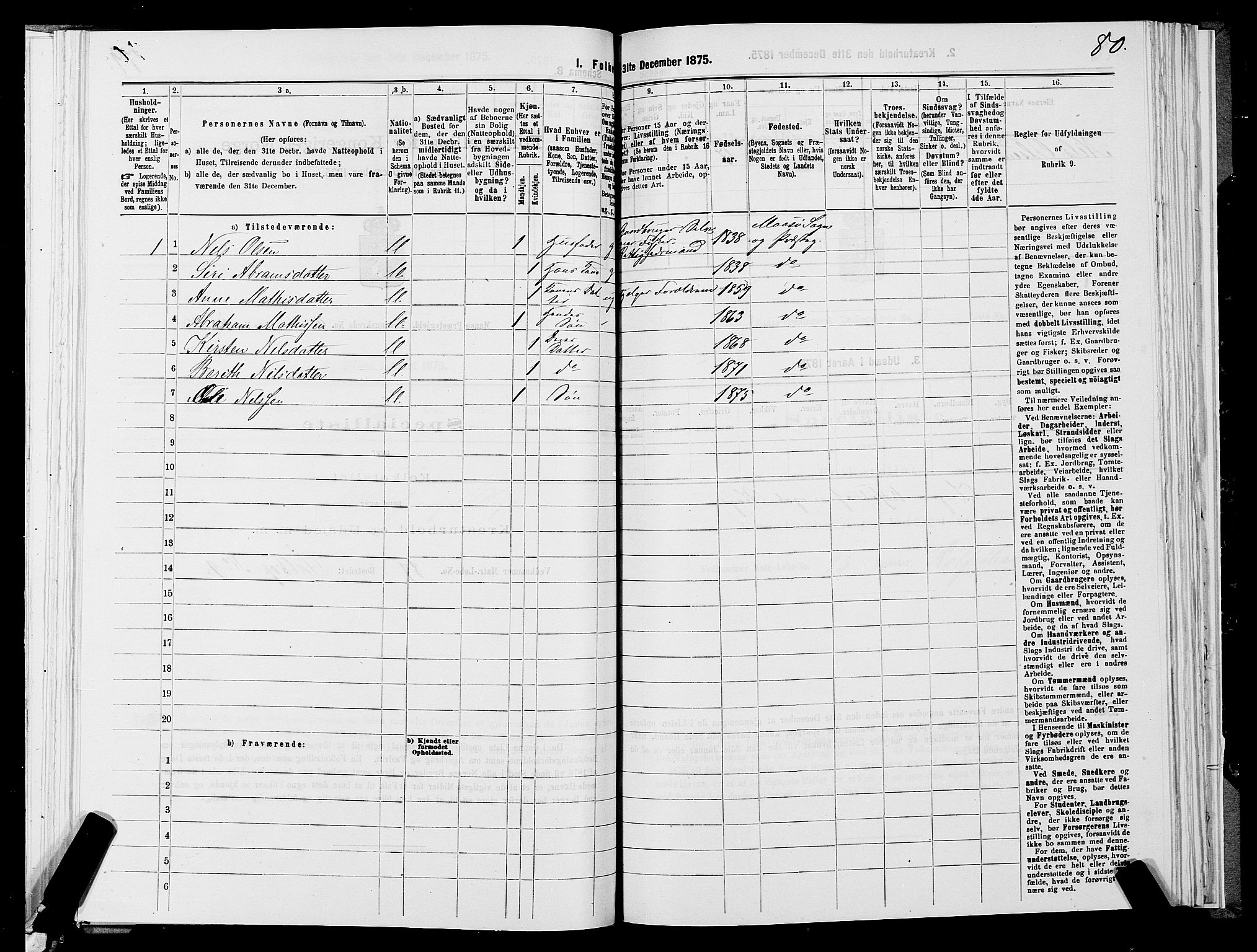 SATØ, 1875 census for 2018P Måsøy, 1875, p. 1080