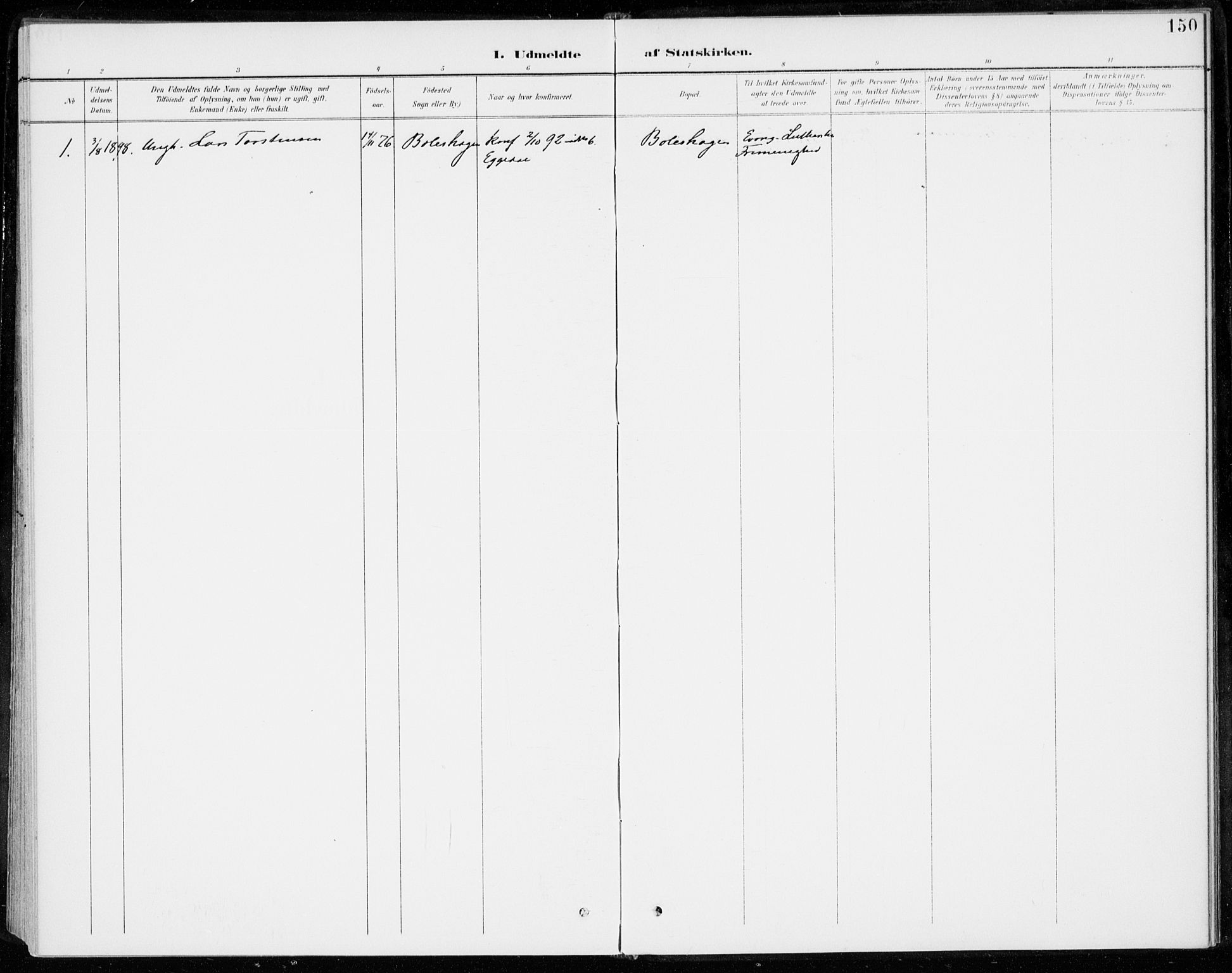 Sigdal kirkebøker, SAKO/A-245/F/Fc/L0002: Parish register (official) no. III 2, 1894-1911, p. 150