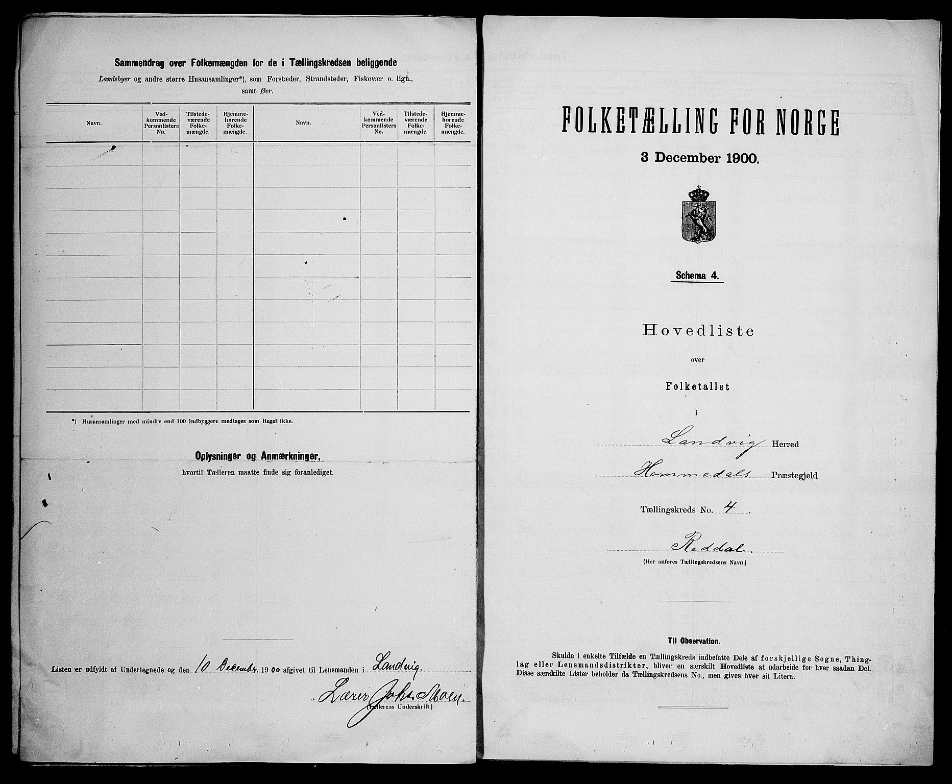 SAK, 1900 census for Landvik, 1900, p. 23