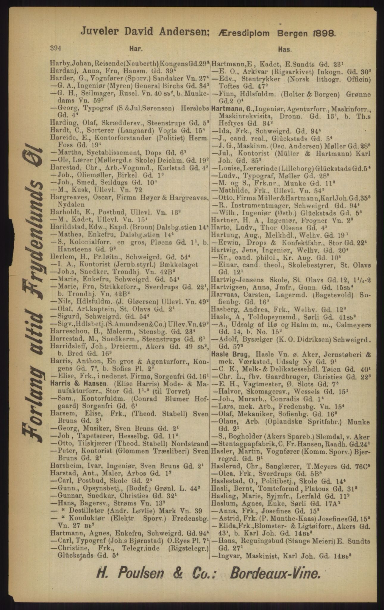 Kristiania/Oslo adressebok, PUBL/-, 1902, p. 394