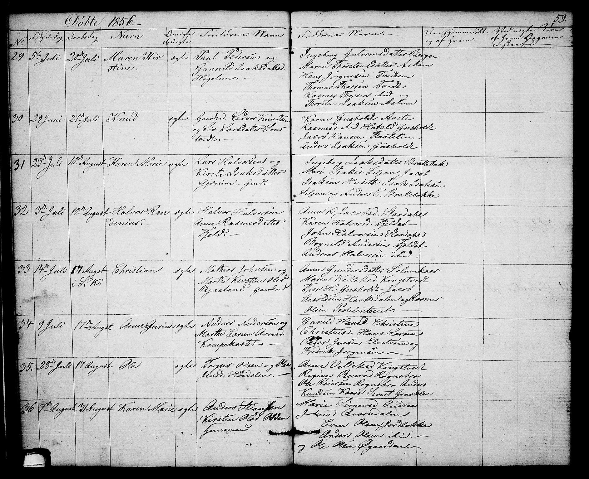 Solum kirkebøker, AV/SAKO-A-306/G/Gb/L0001: Parish register (copy) no. II 1, 1848-1859, p. 59