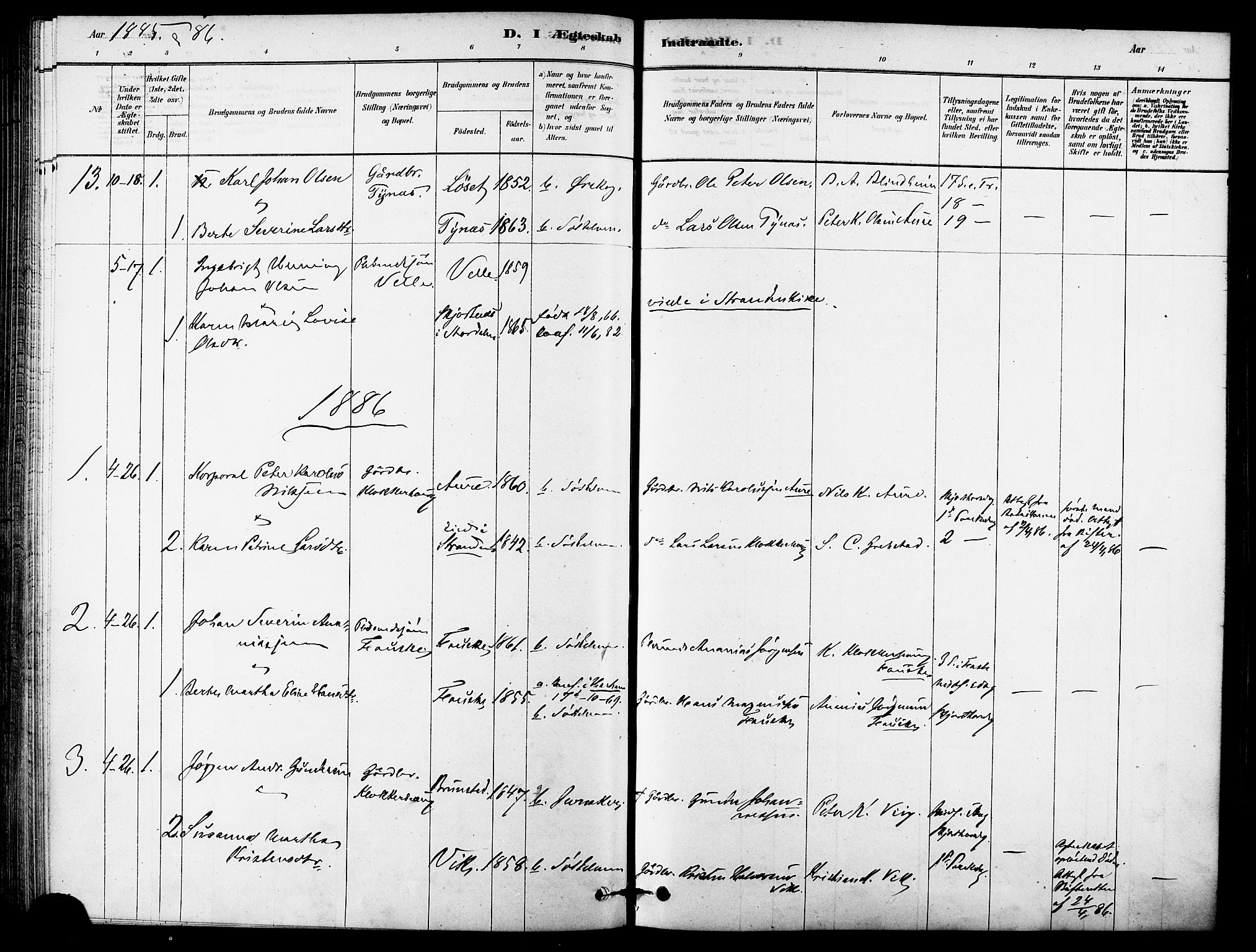 Ministerialprotokoller, klokkerbøker og fødselsregistre - Møre og Romsdal, AV/SAT-A-1454/523/L0334: Parish register (official) no. 523A01, 1878-1891