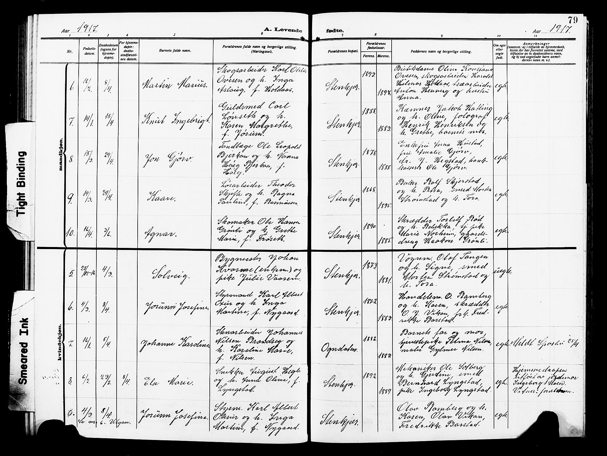 Ministerialprotokoller, klokkerbøker og fødselsregistre - Nord-Trøndelag, AV/SAT-A-1458/739/L0376: Parish register (copy) no. 739C04, 1908-1917, p. 79