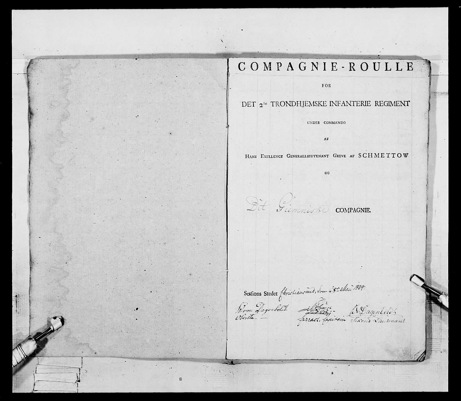 Generalitets- og kommissariatskollegiet, Det kongelige norske kommissariatskollegium, RA/EA-5420/E/Eh/L0081: 2. Trondheimske nasjonale infanteriregiment, 1801-1804, p. 158