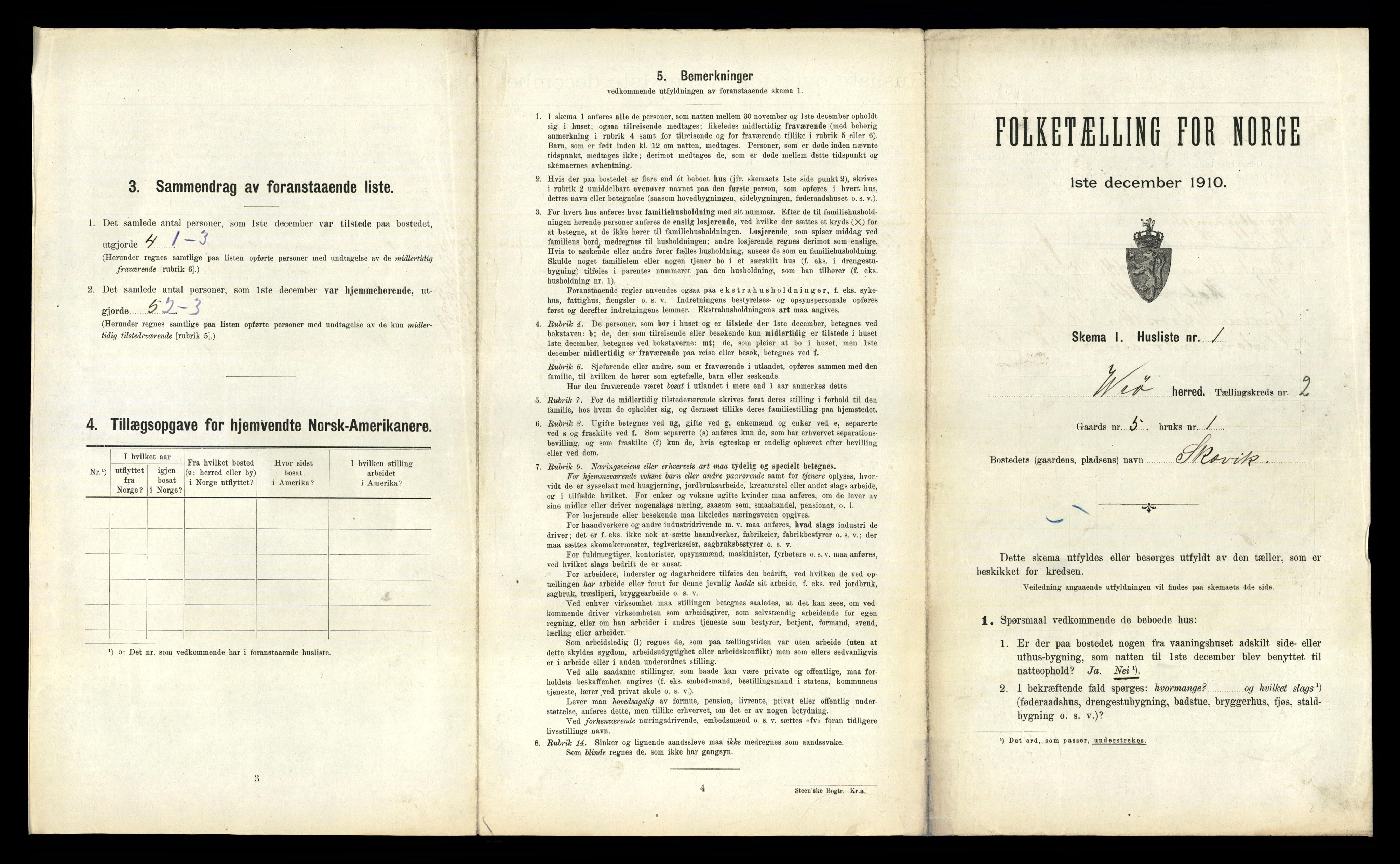 RA, 1910 census for Veøy, 1910, p. 116