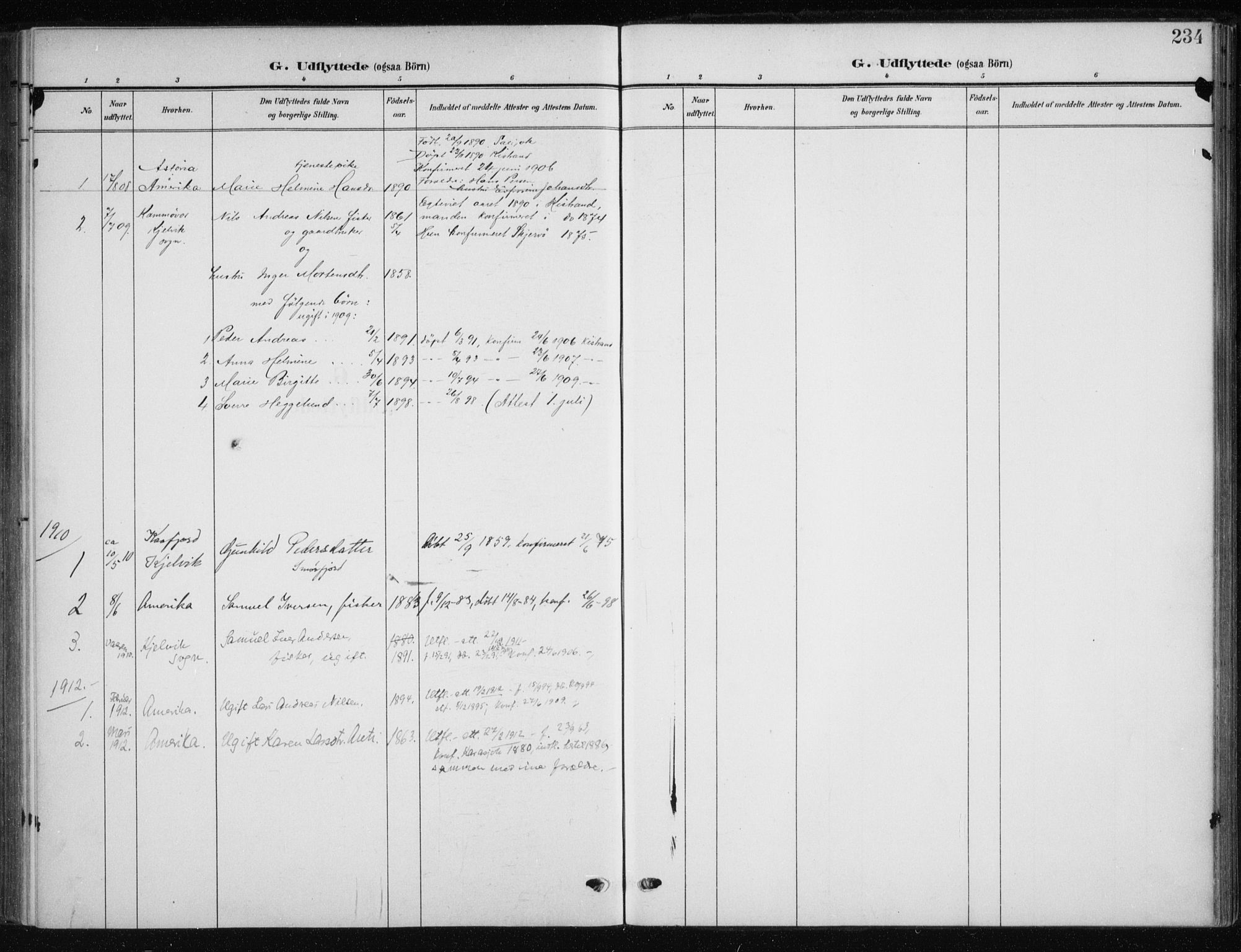 Kistrand/Porsanger sokneprestembete, SATØ/S-1351/H/Ha/L0014.kirke: Parish register (official) no. 14, 1908-1917, p. 234