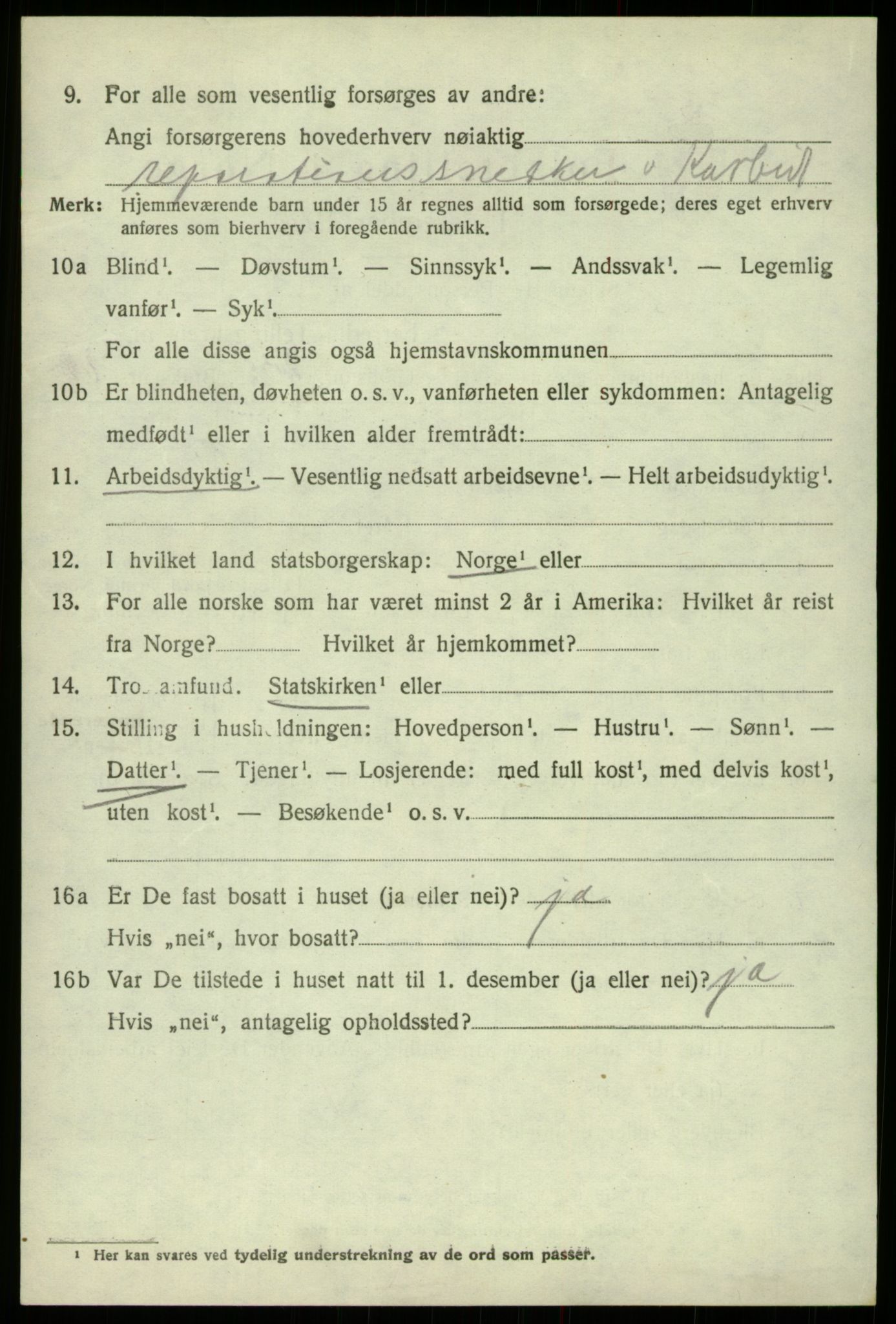 SAB, 1920 census for Odda, 1920, p. 4870