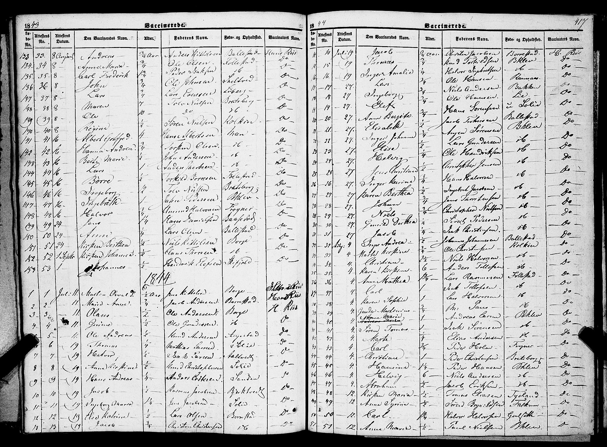 Gjerpen kirkebøker, SAKO/A-265/F/Fa/L0007b: Parish register (official) no. I 7B, 1834-1857, p. 417