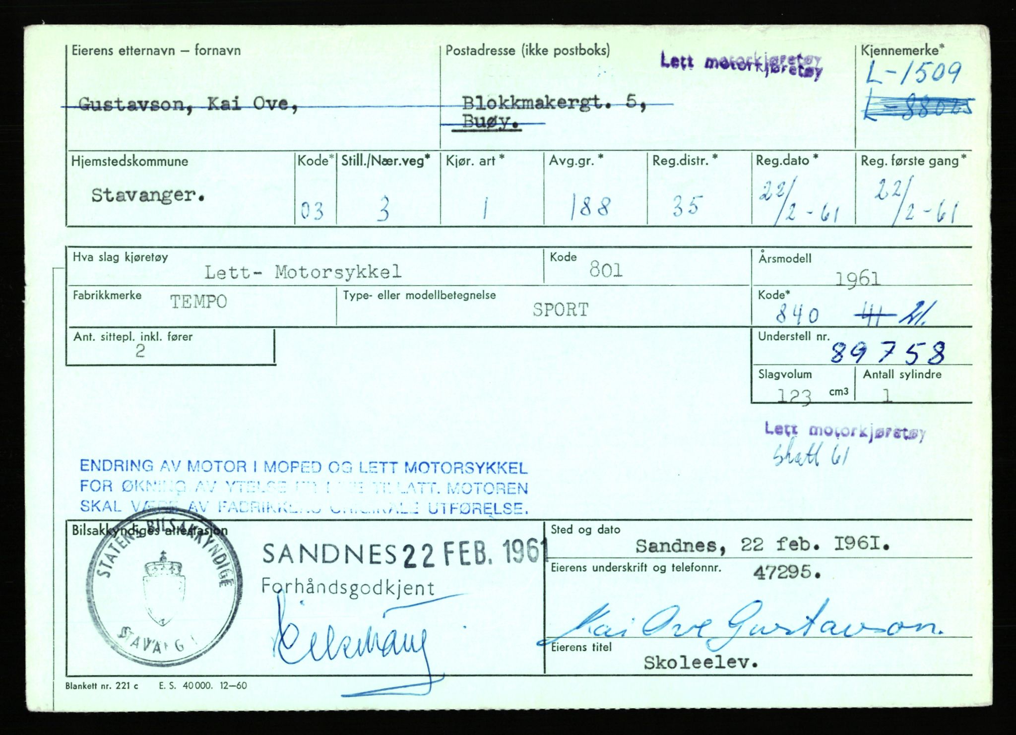 Stavanger trafikkstasjon, AV/SAST-A-101942/0/F/L0005: L-1350 - L-1699, 1930-1971, p. 1091