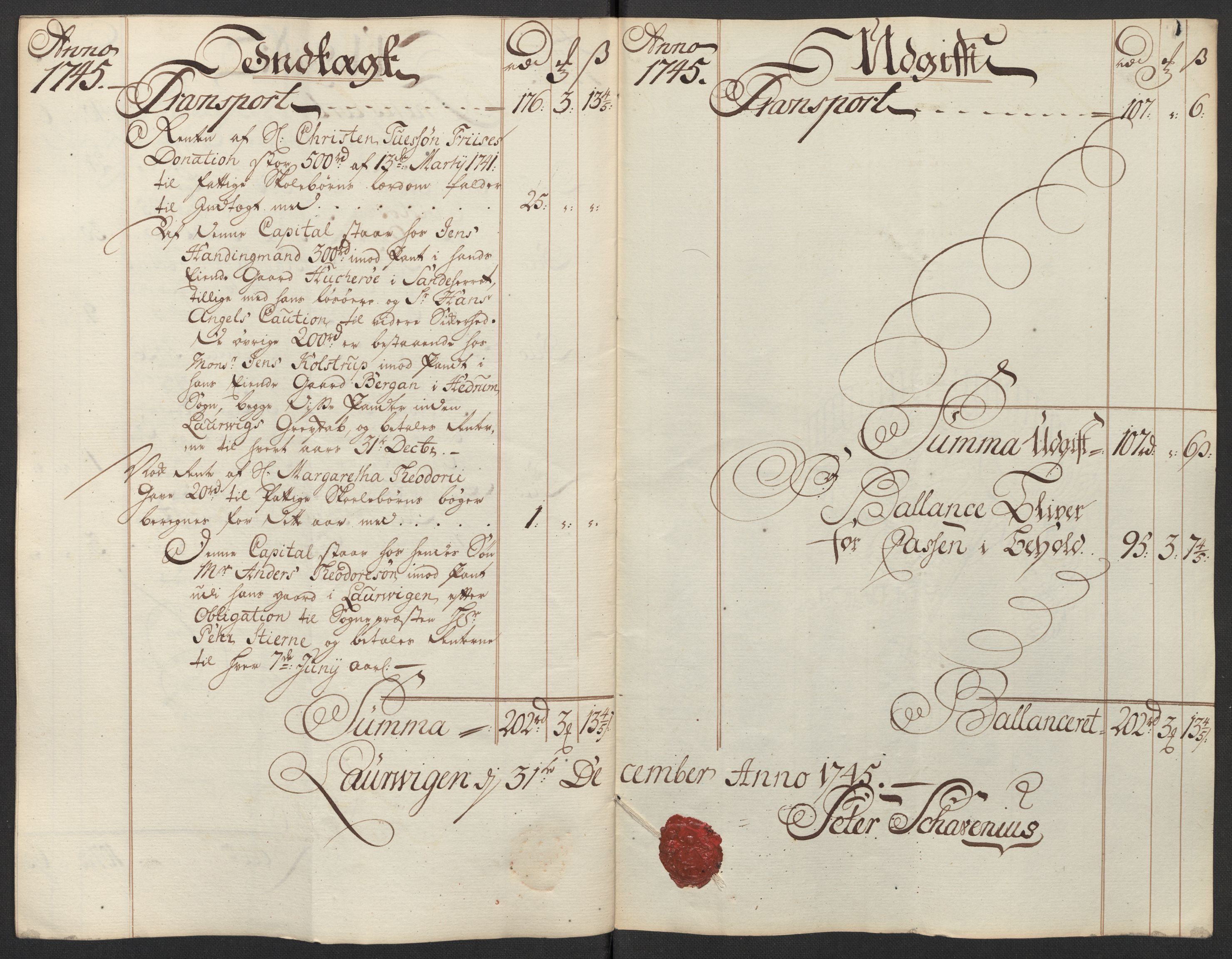 Kristiania tukthus, AV/SAO-A-10644/A/Ad/Adb/L0011: Innkomne skriv, rapporter og regnskap, 1742-1783, p. 35