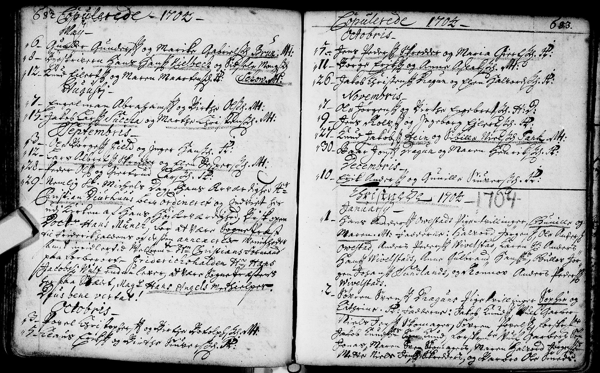 Bragernes kirkebøker, AV/SAKO-A-6/F/Fa/L0002: Parish register (official) no. I 2, 1680-1705, p. 682-683
