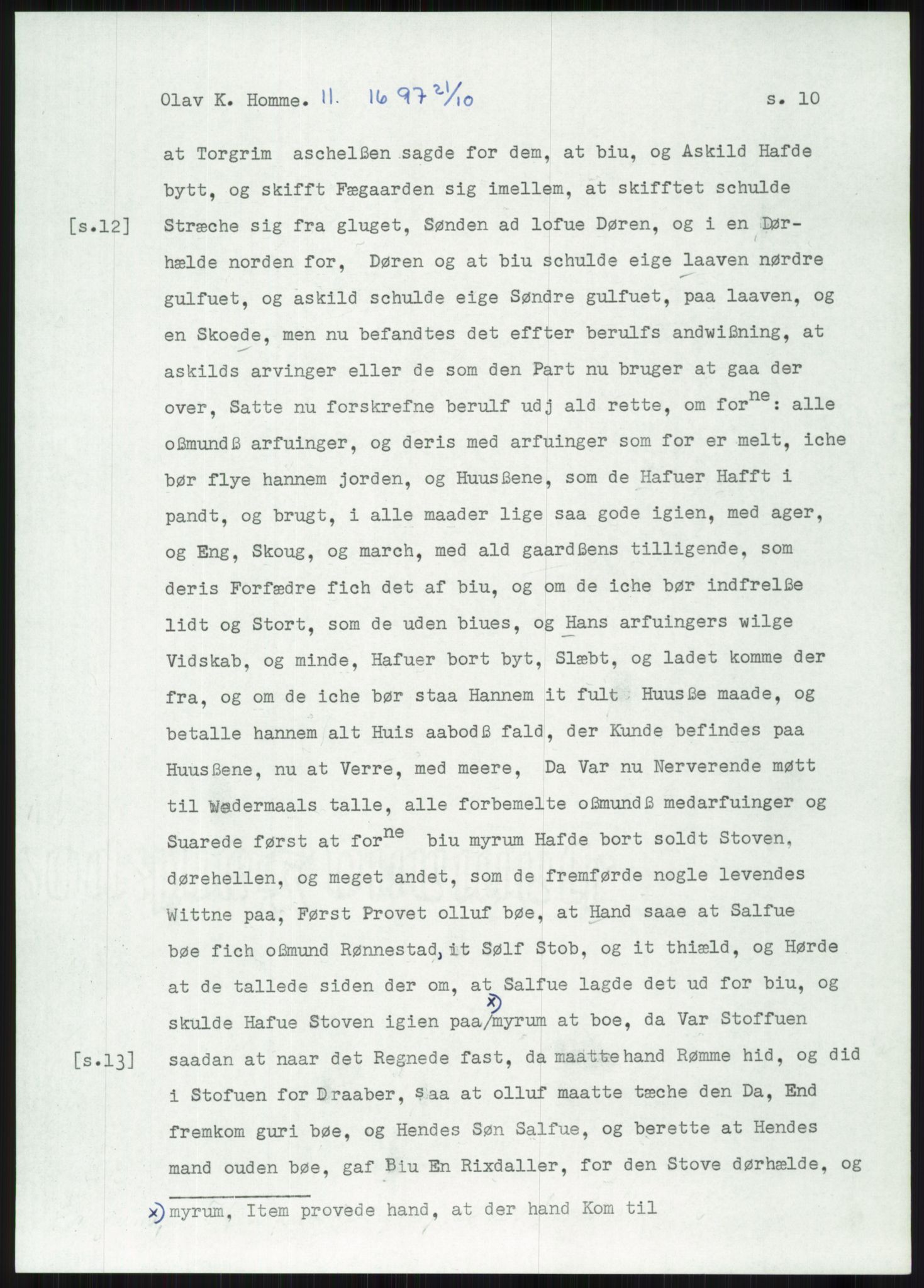 Samlinger til kildeutgivelse, Diplomavskriftsamlingen, AV/RA-EA-4053/H/Ha, p. 2507