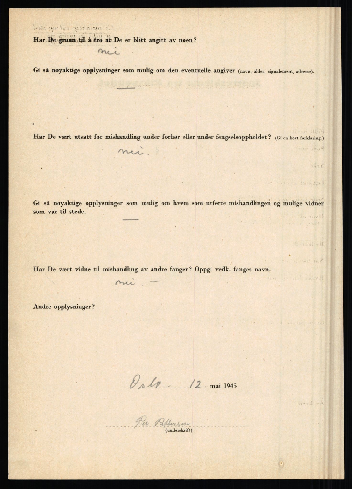 Rikspolitisjefen, AV/RA-S-1560/L/L0014: Pettersen, Aksel - Savosnick, Ernst, 1940-1945, p. 126