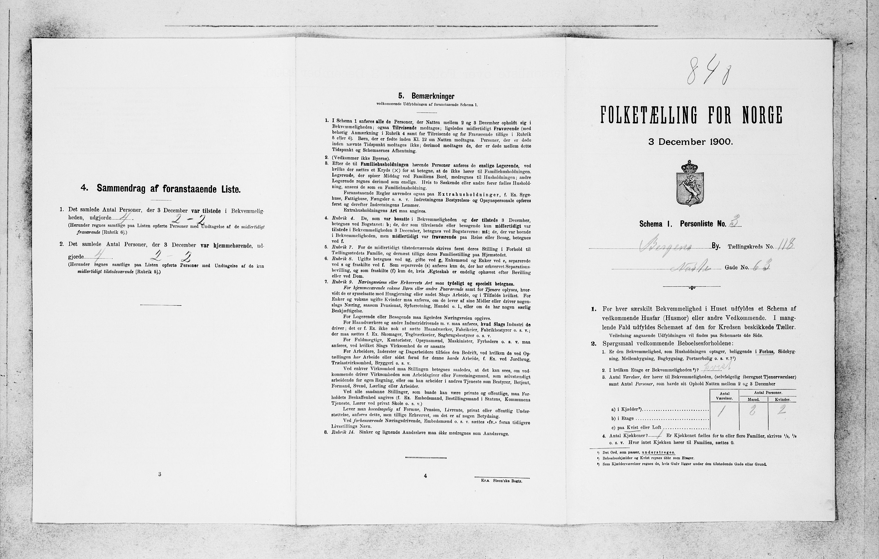 SAB, 1900 census for Bergen, 1900, p. 24751