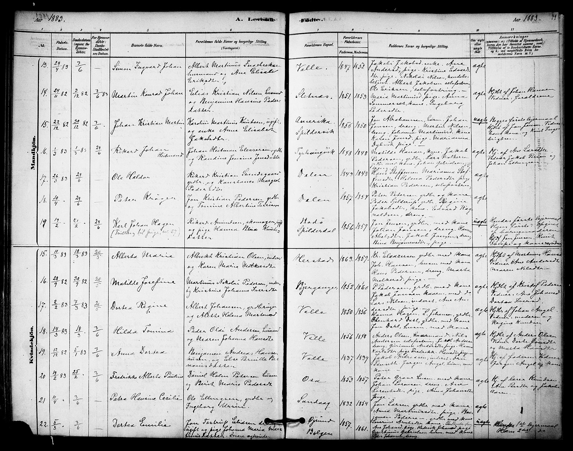 Ministerialprotokoller, klokkerbøker og fødselsregistre - Nordland, SAT/A-1459/843/L0626: Parish register (official) no. 843A01, 1878-1907, p. 49