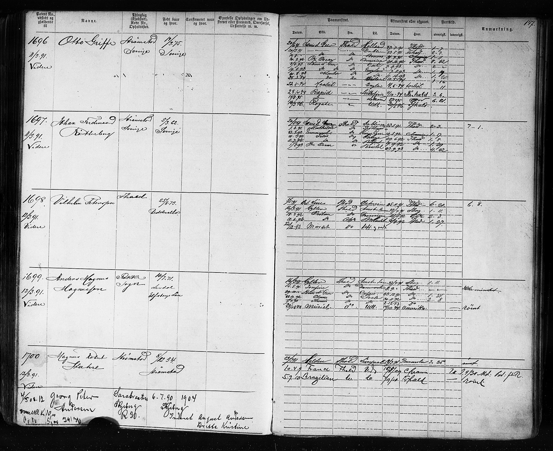 Halden mønstringskontor, AV/SAO-A-10569a/F/Fc/Fca/L0005: Annotasjonsrulle, 1875-1910, p. 152