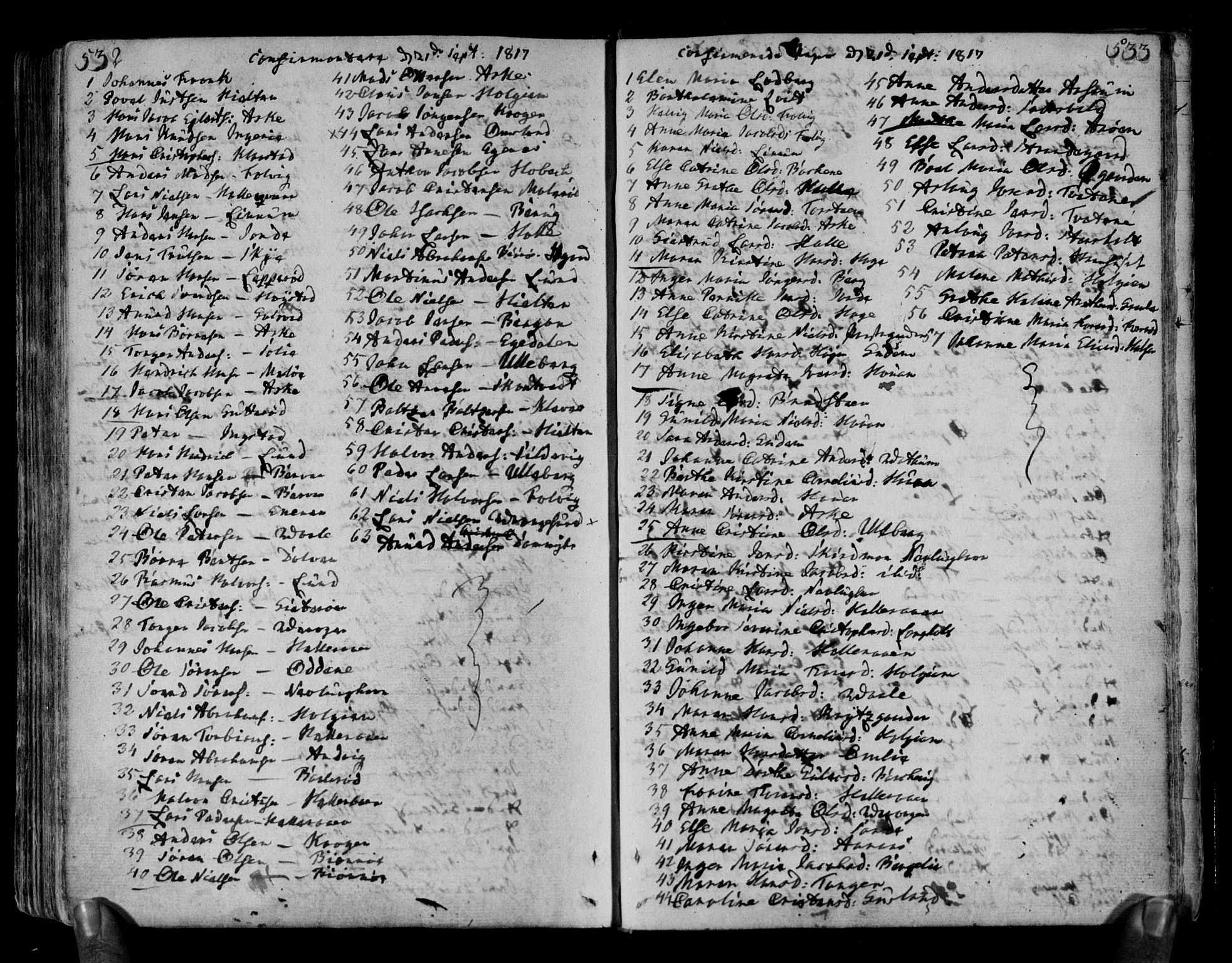 Brunlanes kirkebøker, AV/SAKO-A-342/F/Fa/L0002: Parish register (official) no. I 2, 1802-1834, p. 532-533