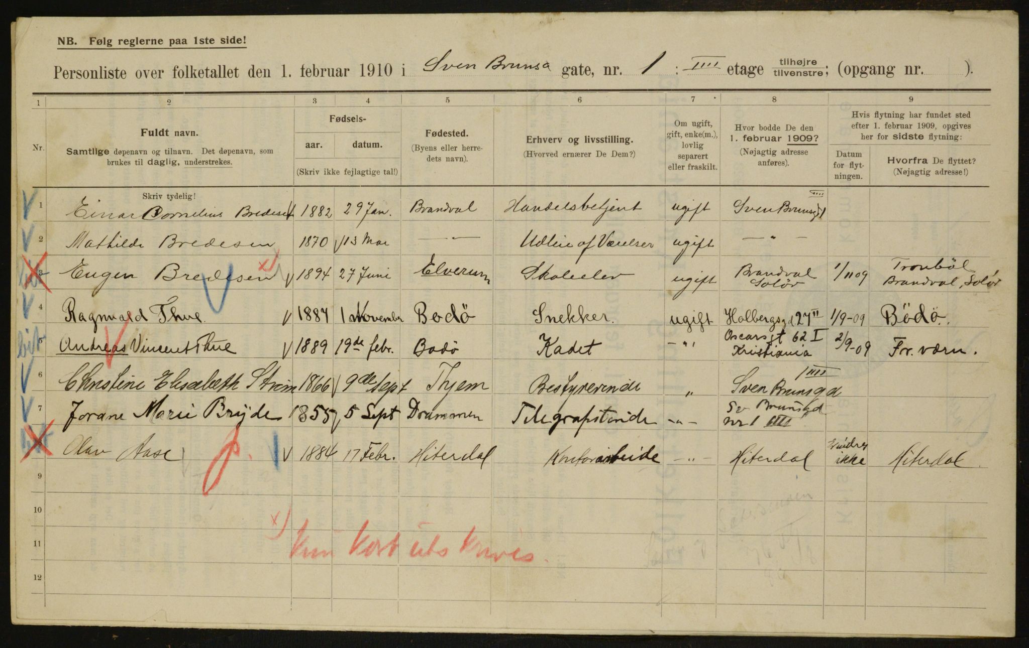 OBA, Municipal Census 1910 for Kristiania, 1910, p. 99397