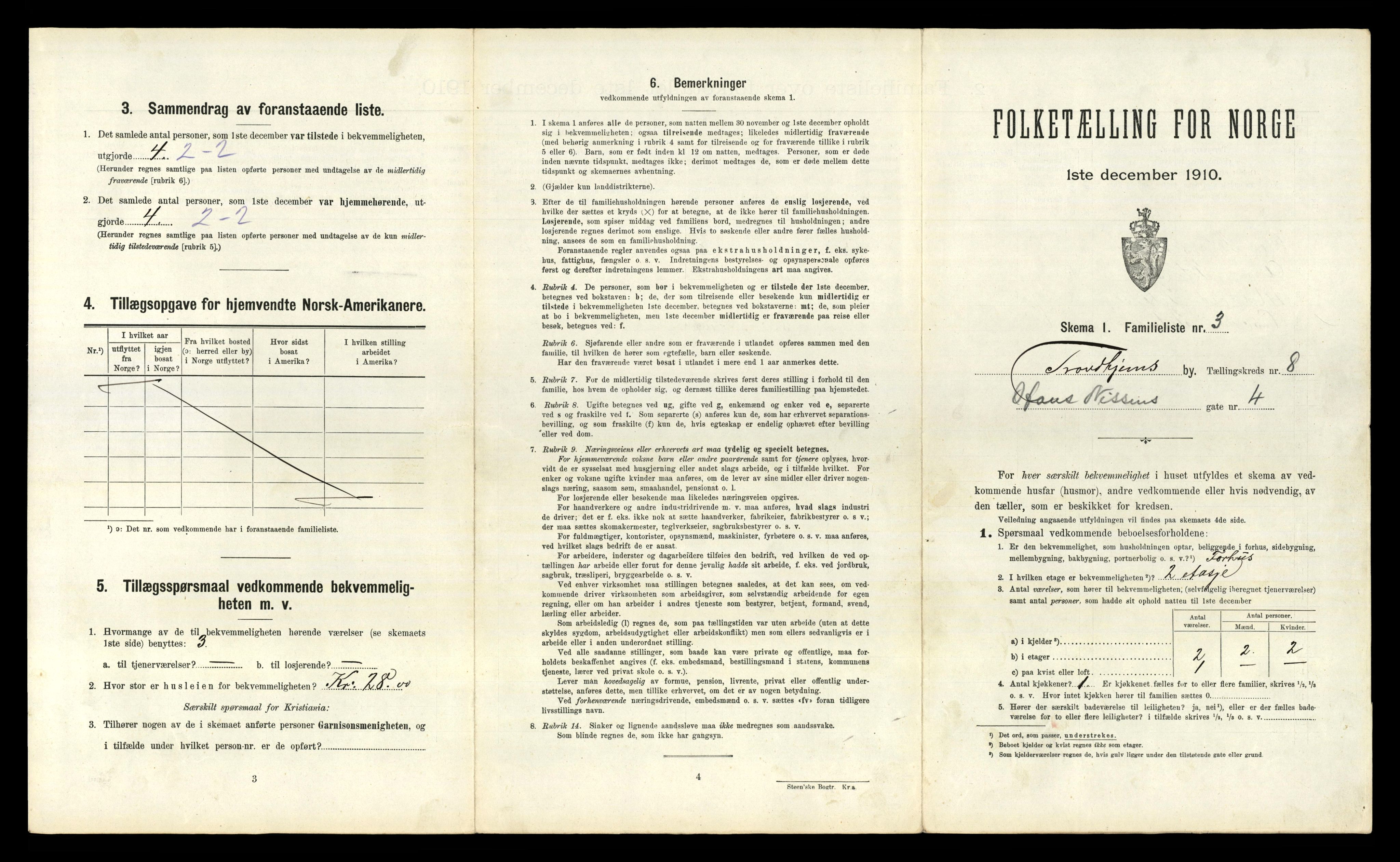 RA, 1910 census for Trondheim, 1910, p. 2679