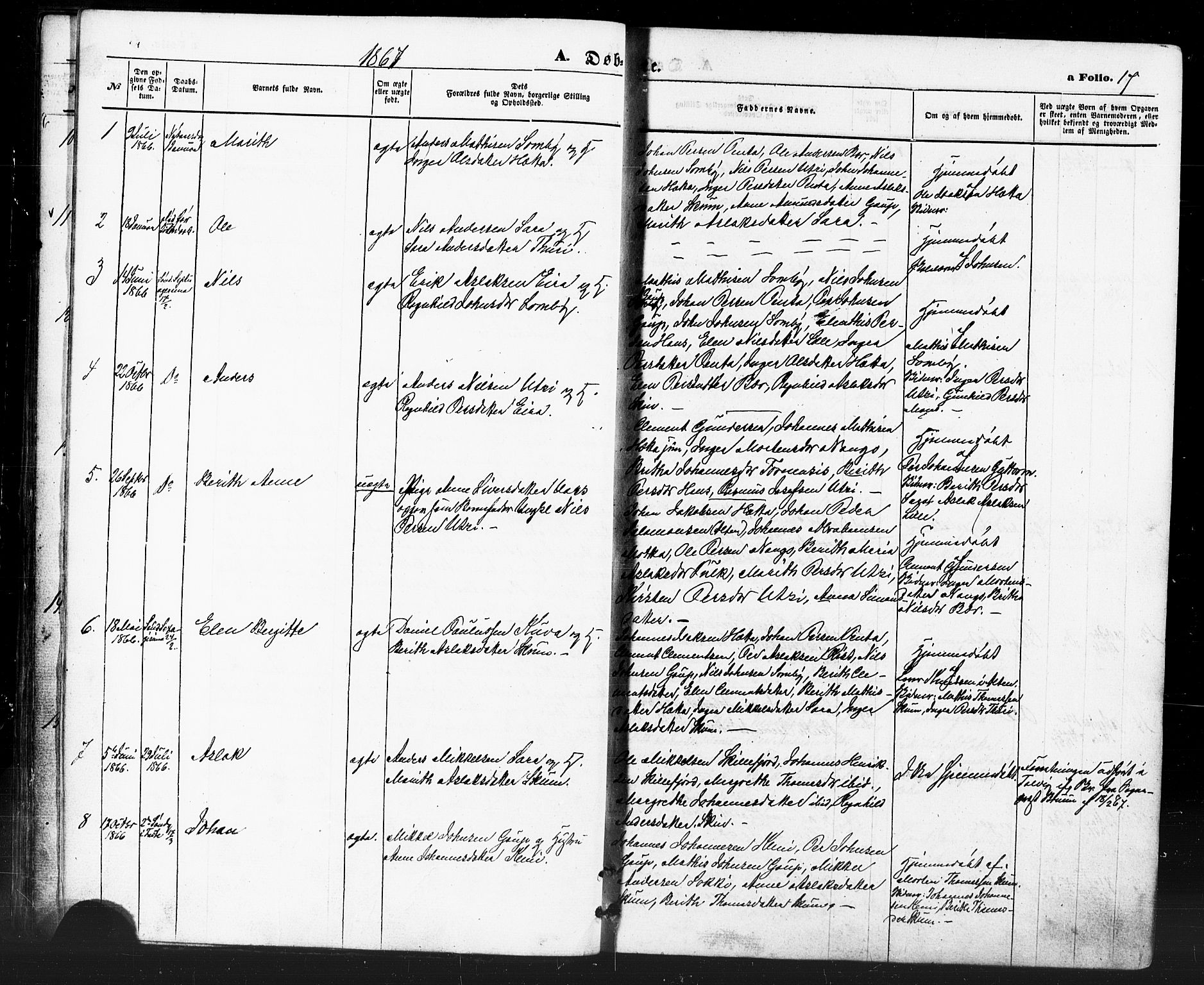 Kautokeino sokneprestembete, AV/SATØ-S-1340/H/Ha/L0003.kirke: Parish register (official) no. 3, 1862-1879, p. 17