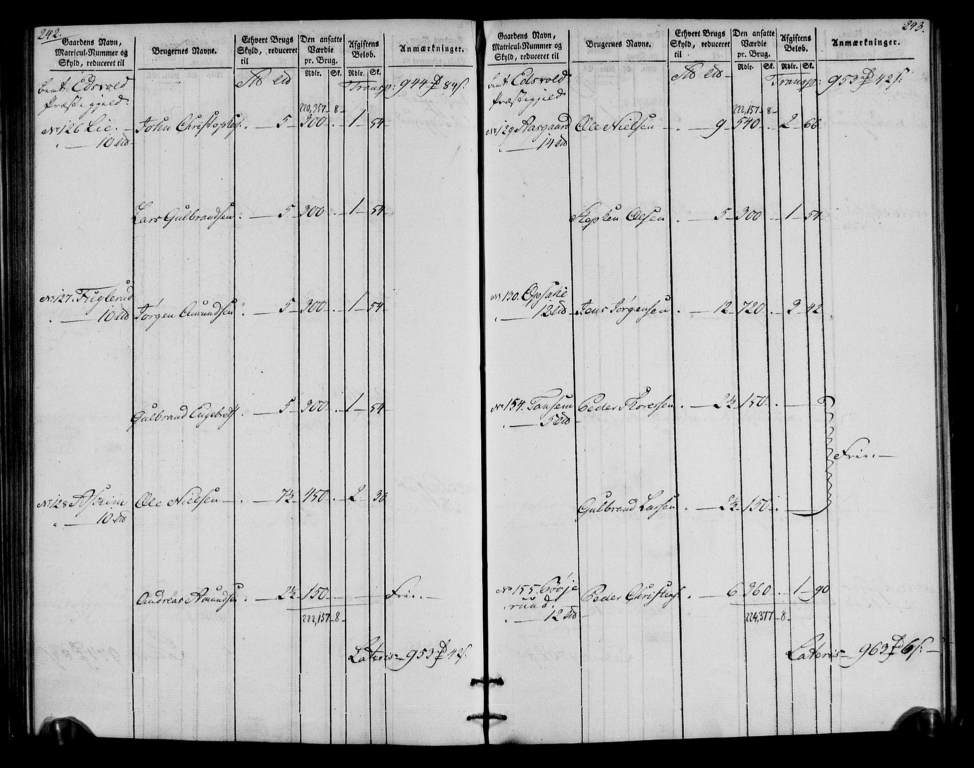 Rentekammeret inntil 1814, Realistisk ordnet avdeling, AV/RA-EA-4070/N/Ne/Nea/L0023: Øvre Romerike fogderi. Oppebørselsregister, 1803-1804, p. 123