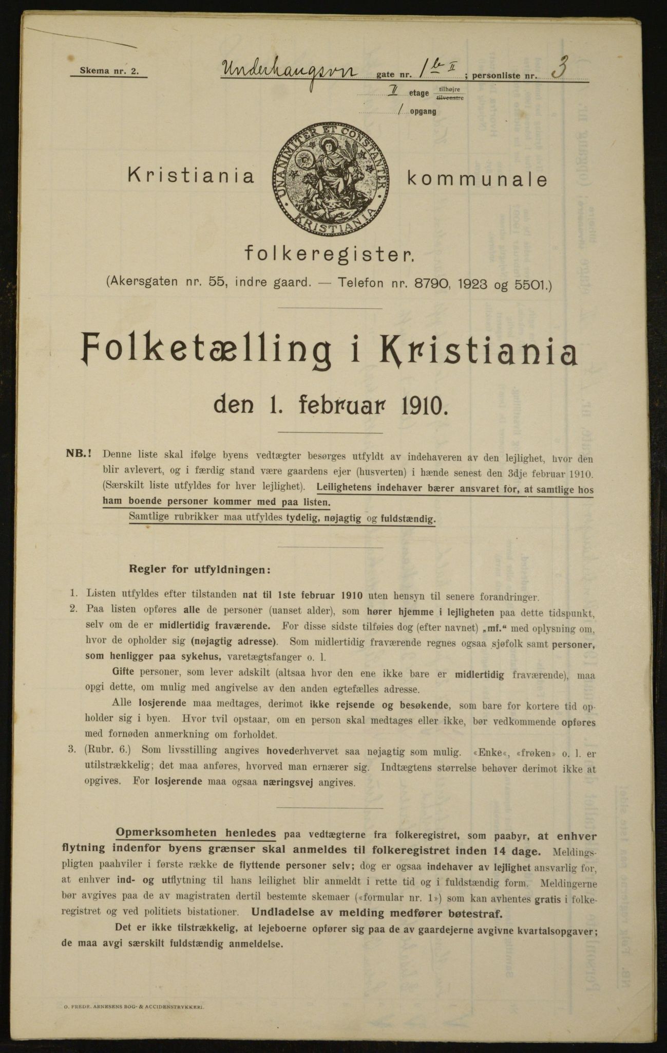 OBA, Municipal Census 1910 for Kristiania, 1910, p. 113515