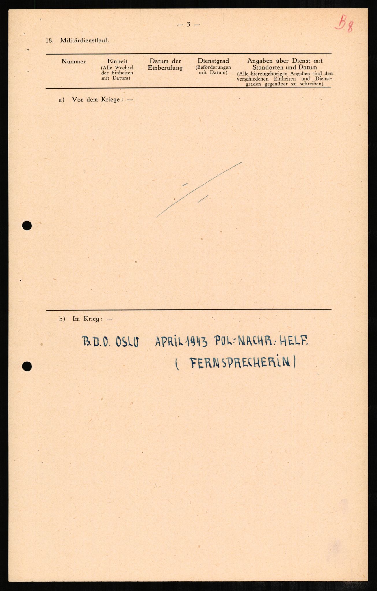 Forsvaret, Forsvarets overkommando II, RA/RAFA-3915/D/Db/L0002: CI Questionaires. Tyske okkupasjonsstyrker i Norge. Tyskere., 1945-1946, p. 90