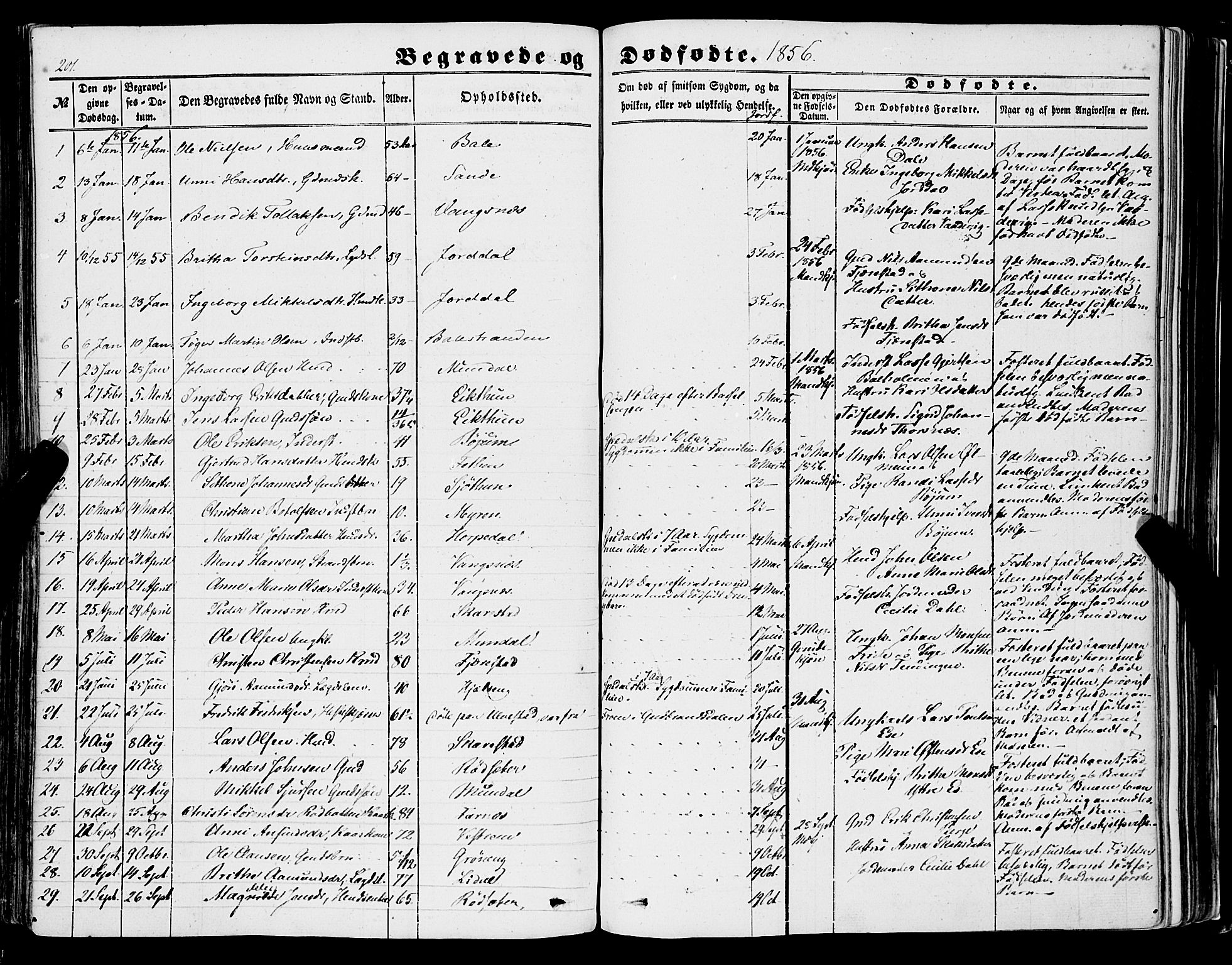 Balestrand sokneprestembete, AV/SAB-A-79601/H/Haa/Haaa/L0002: Parish register (official) no. A 2, 1847-1866, p. 201