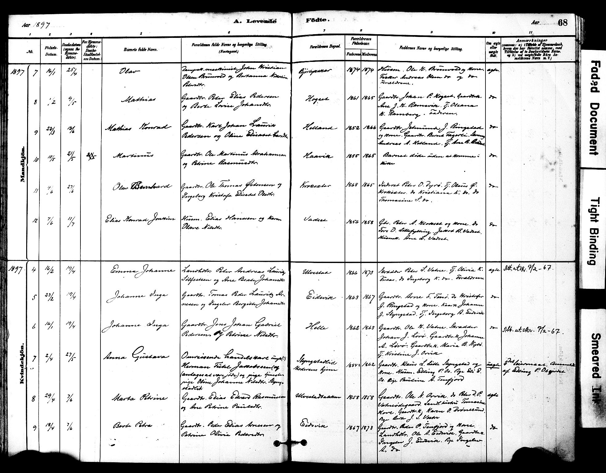 Ministerialprotokoller, klokkerbøker og fødselsregistre - Møre og Romsdal, AV/SAT-A-1454/525/L0374: Parish register (official) no. 525A04, 1880-1899, p. 68