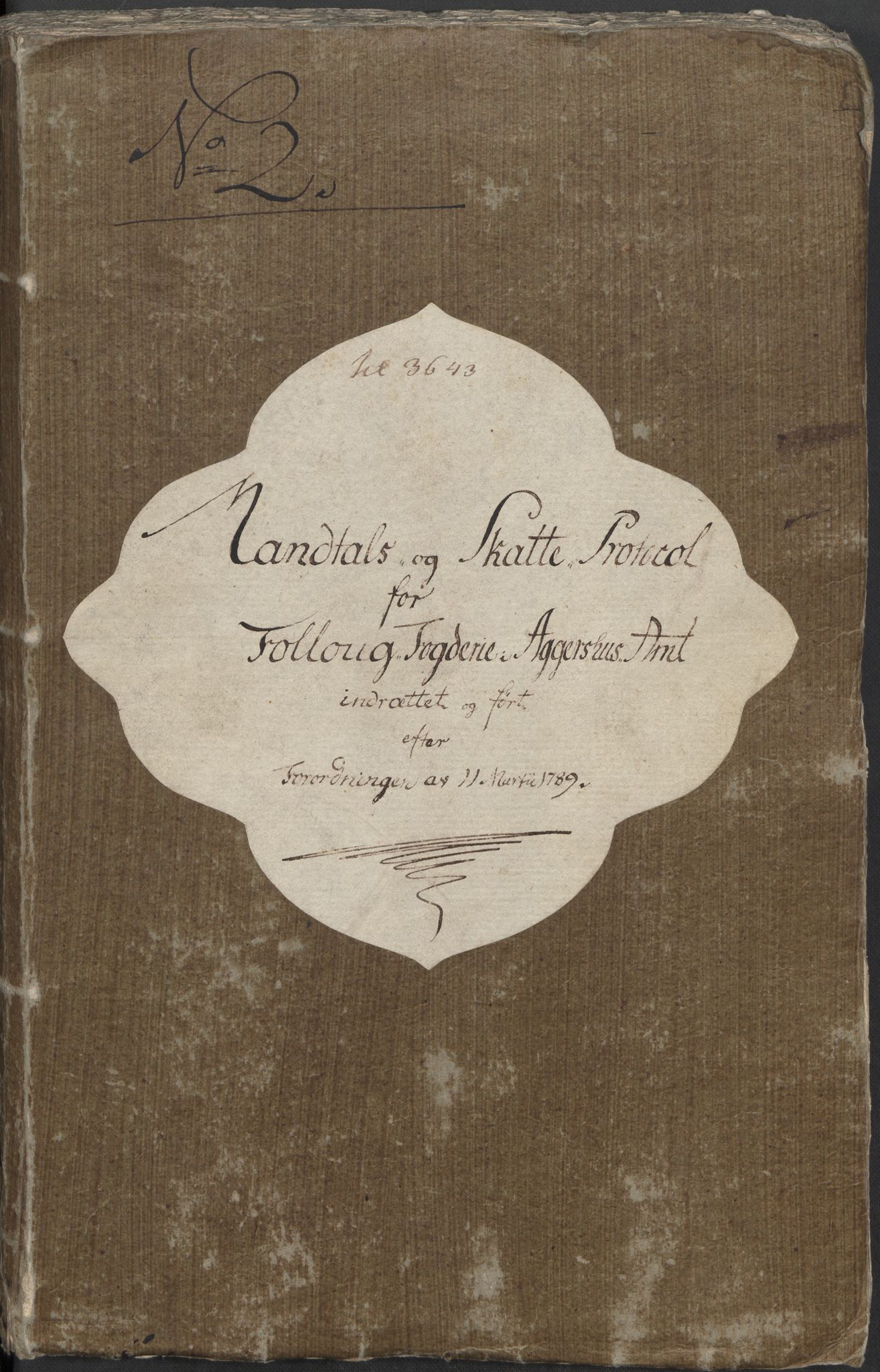 Rentekammeret inntil 1814, Reviderte regnskaper, Mindre regnskaper, RA/EA-4068/Rf/Rfe/L0001: Aker og Follo fogderi, 1789, p. 297