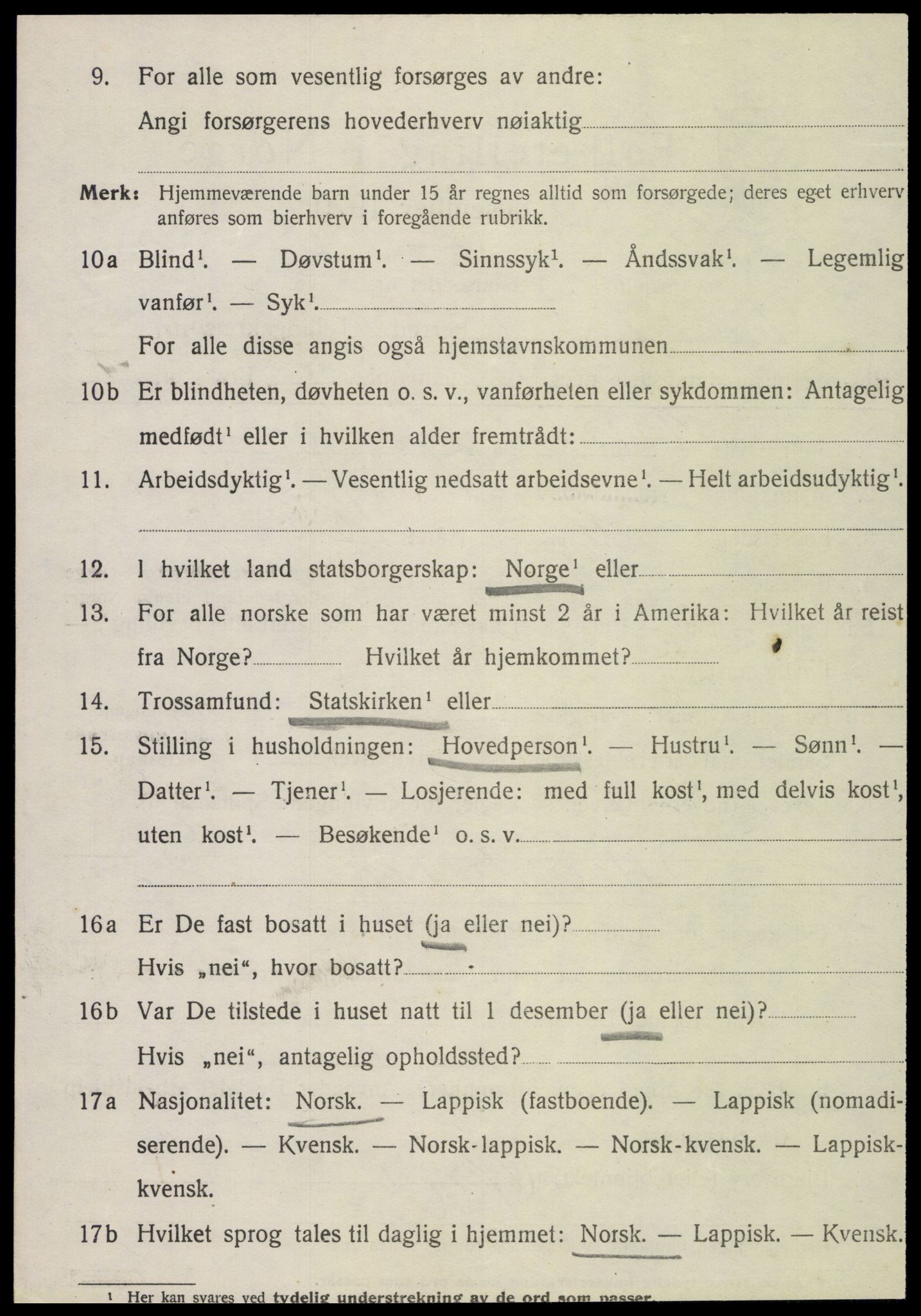 SAT, 1920 census for Nærøy, 1920, p. 3954